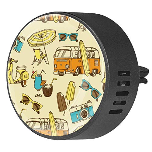 Premium Car Diffuser Air Freshener Vent Clip - Ocean Breeze Scent for Cars, Office, Home & Bathroom | Long-Lasting Fragrance for Summer Travel & Daily Commute