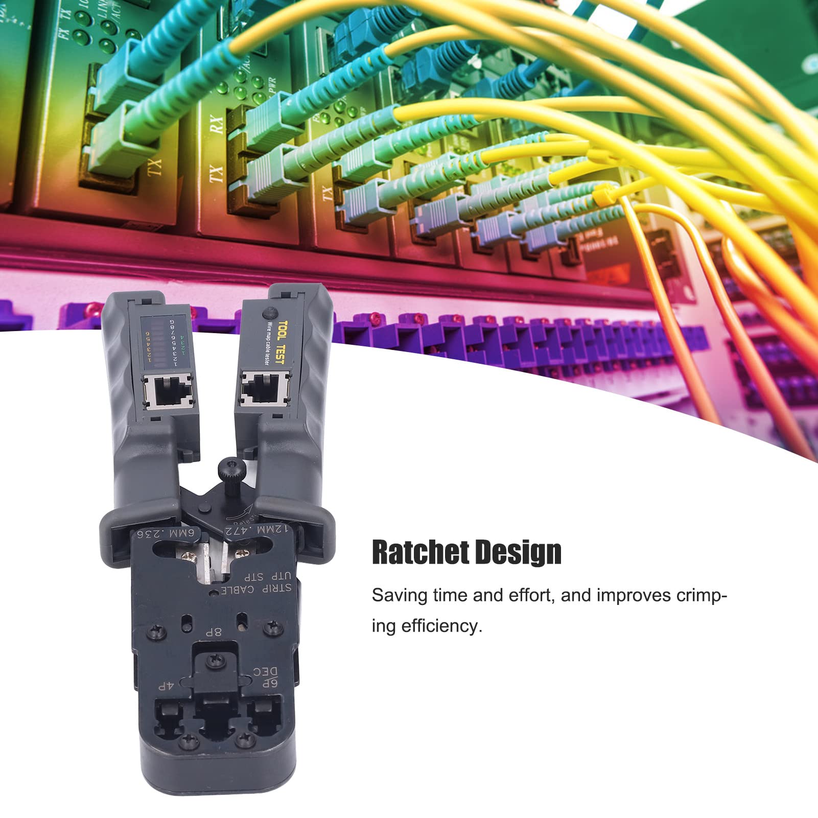 Professional Ratcheting Wire Crimper Tool - Electrical Connectors & Cable Cutter for Automotive, DIY & Home Wiring Projects | Heavy Duty Wire Stripper for Crimping, Cutting & Connecting Wires