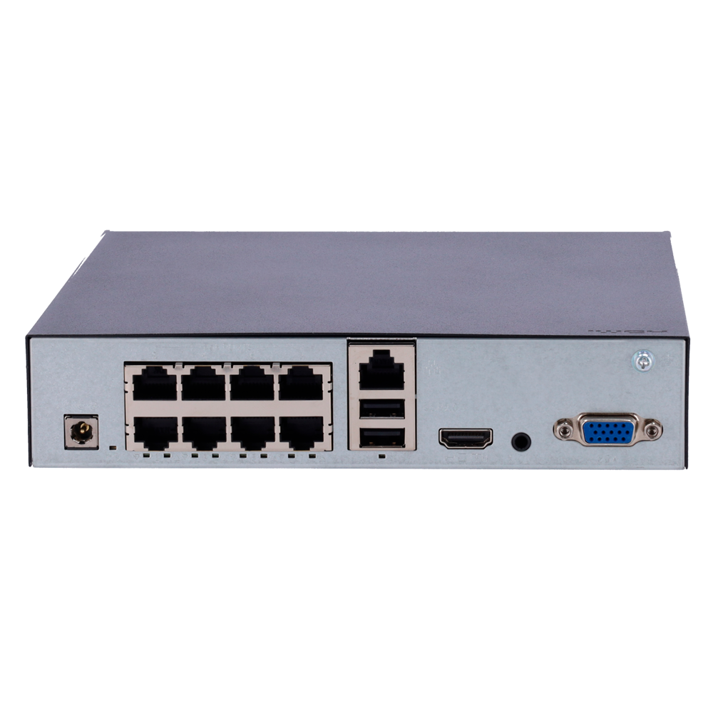 Uniview NVR 108S3 P8 Uniarch 6MP 8 Channel PoE Network Video Recorder with 1 SATA HDD - Home & Business Security Surveillance System
