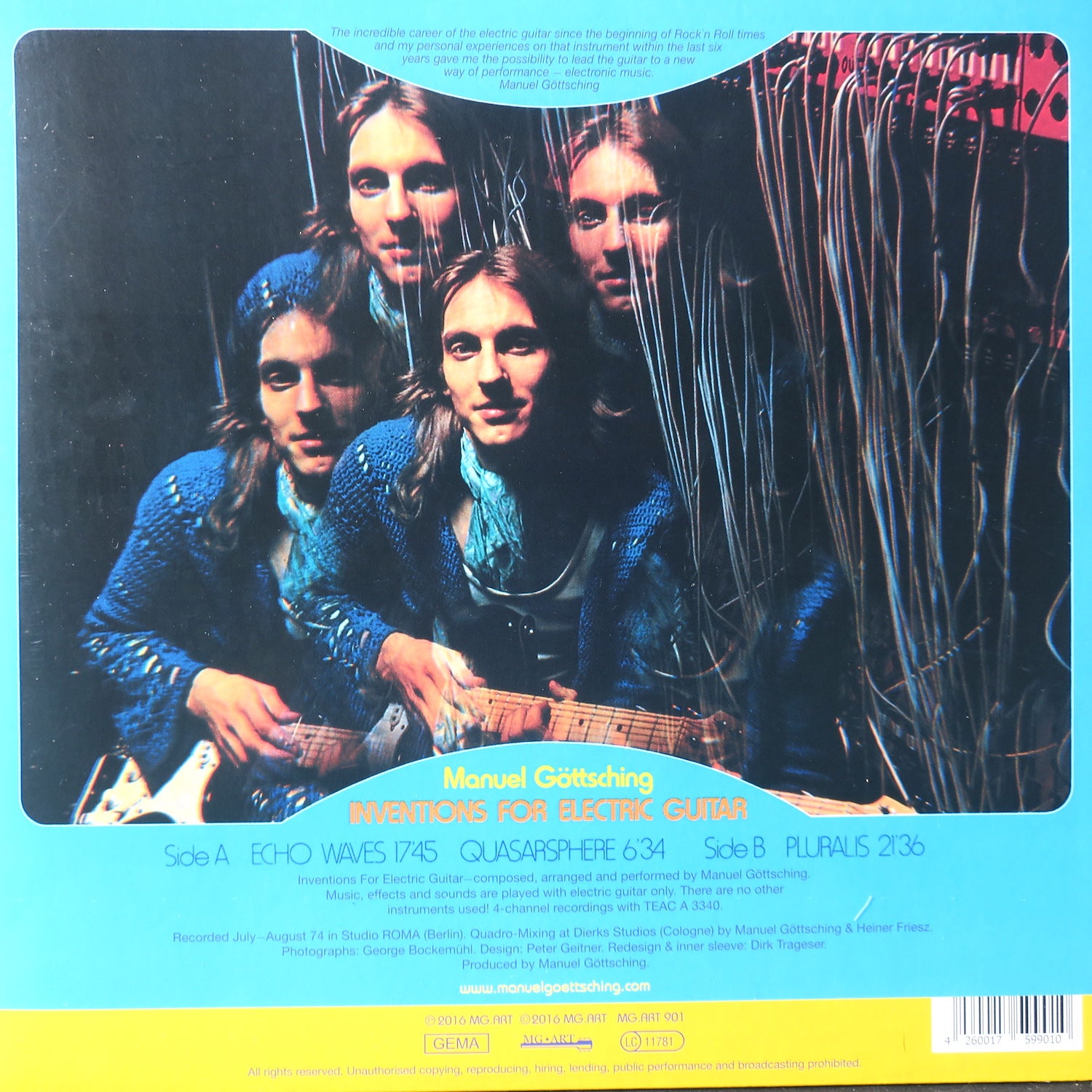 Manuel Gottsching 'Inventions for Electric Guitar' Vinyl LP Record (1979 Krautrock/Ambient Electronic Music) - Perfect for Music Collectors & Vinyl Enthusiasts