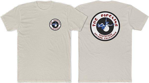 45rpm Pipeline Skatepark T-Shirt - XX Large Tan | Vintage Skateboarding Tee for Men | Perfect for Skate Sessions & Casual Streetwear