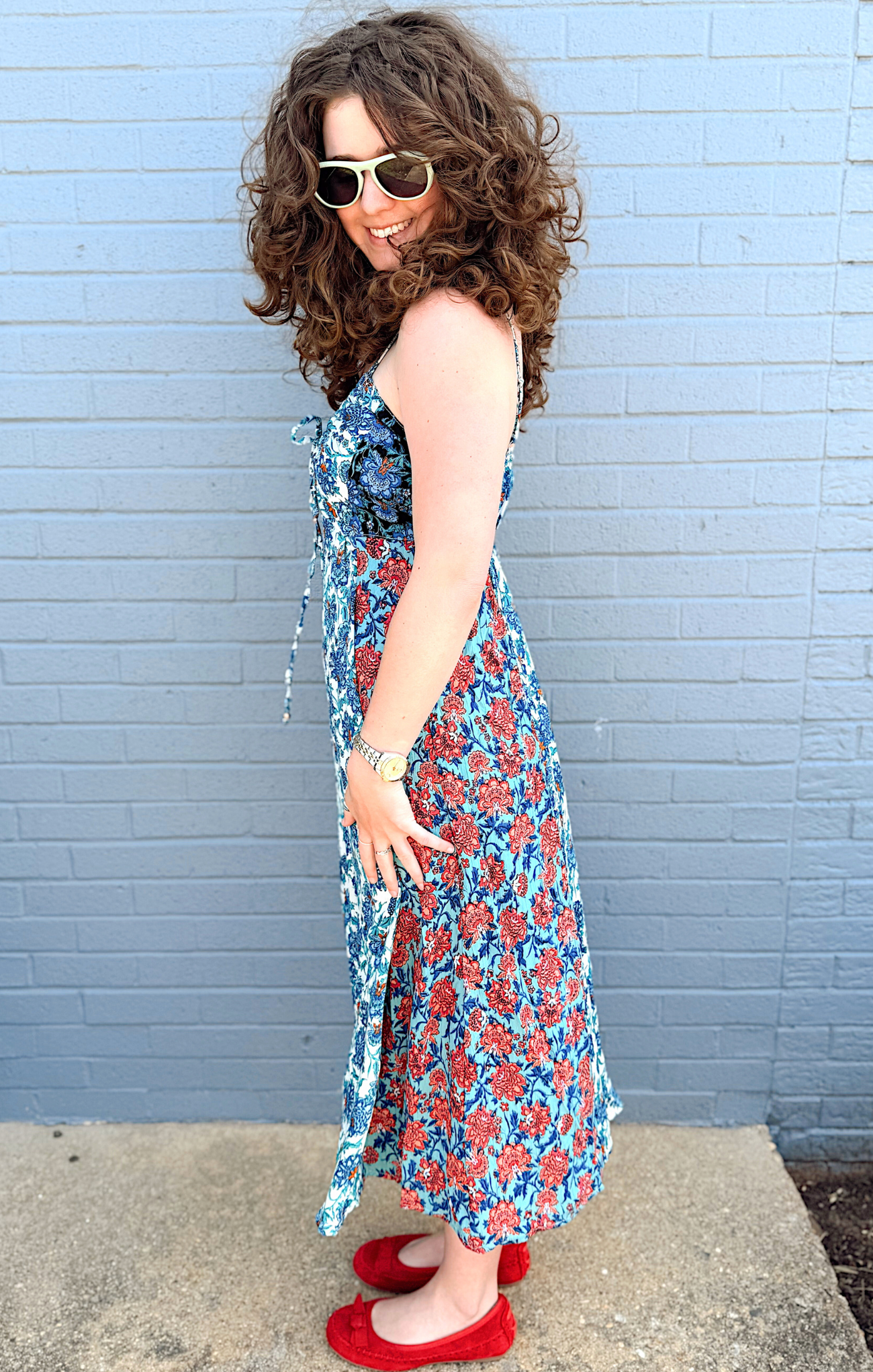 Stylish Multi Print Midi Dress for Women - Floral & Geometric Patterns - Casual & Party Wear - Perfect for Summer Outings, Beach Vacations and Date Nights