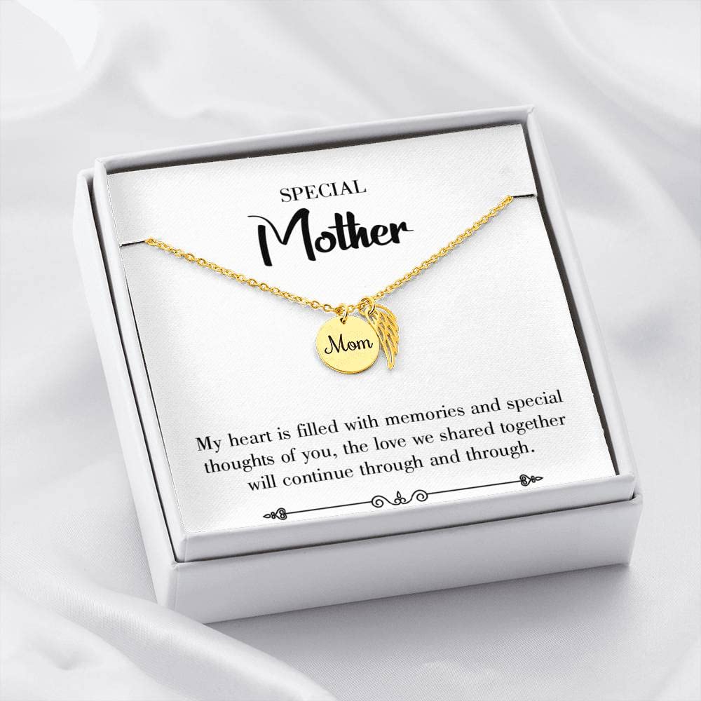 Memorial Necklace for Mom - Elegant White Keepsake Jewelry to Honor and Remember Mother | Perfect Gift for Mother's Day, Birthday, or Remembrance