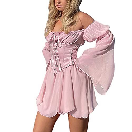 W Dress+bustier Pink