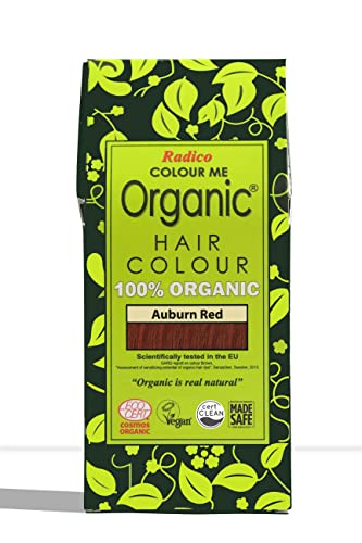 Radico Colour Me Organic Hair Dye - Auburn Red | Vegan, Chemical-Free, Ammonia-Free | Perfect for Natural & Gray Hair Coverage at Home