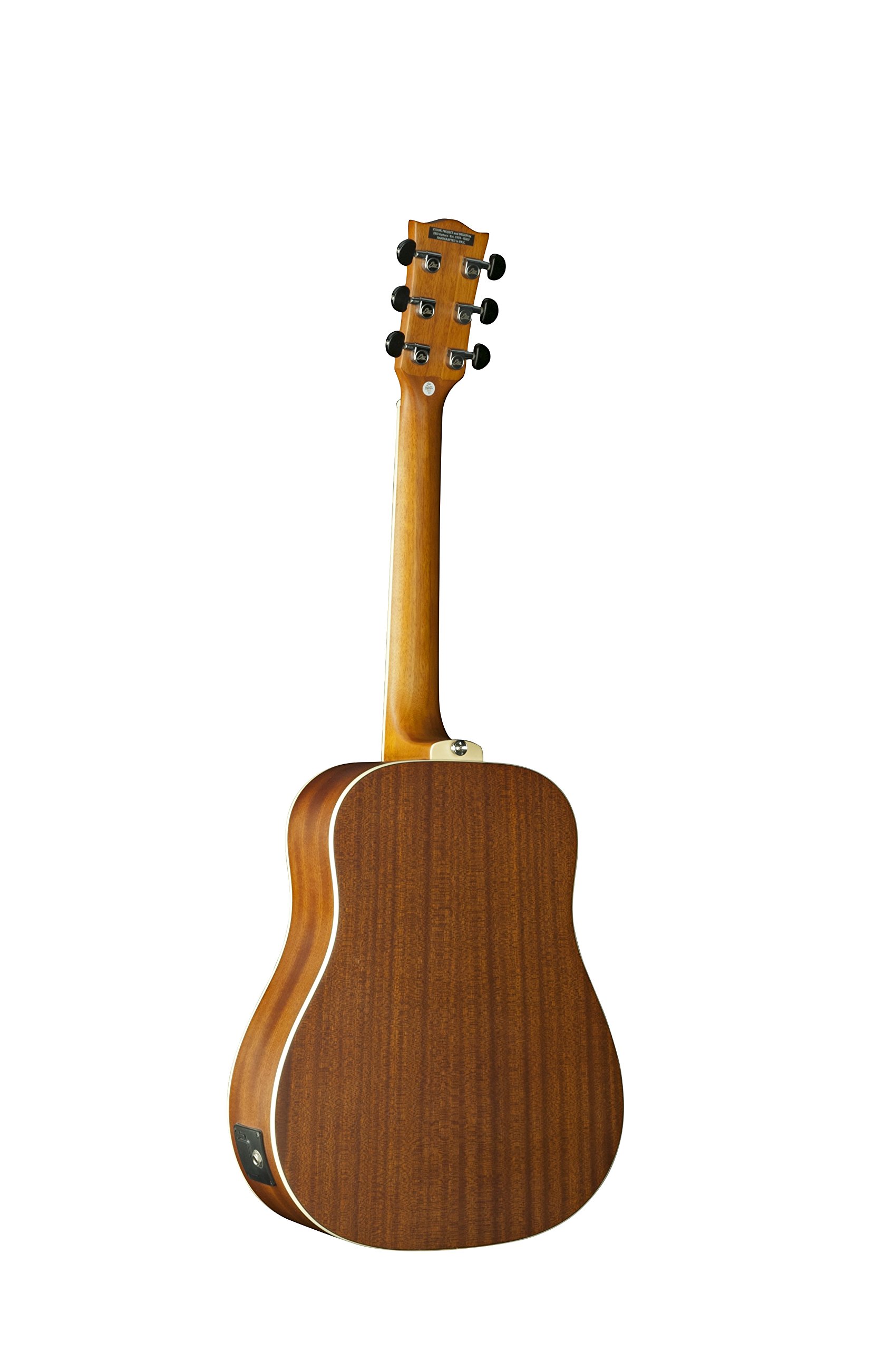 TRI Series Mini Dreadnought Acoustic-Electric Guitar - Honey Burst Finish | Perfect for Travel, Camping & Beginner Guitar Players | High-Quality Sound & Portable Design