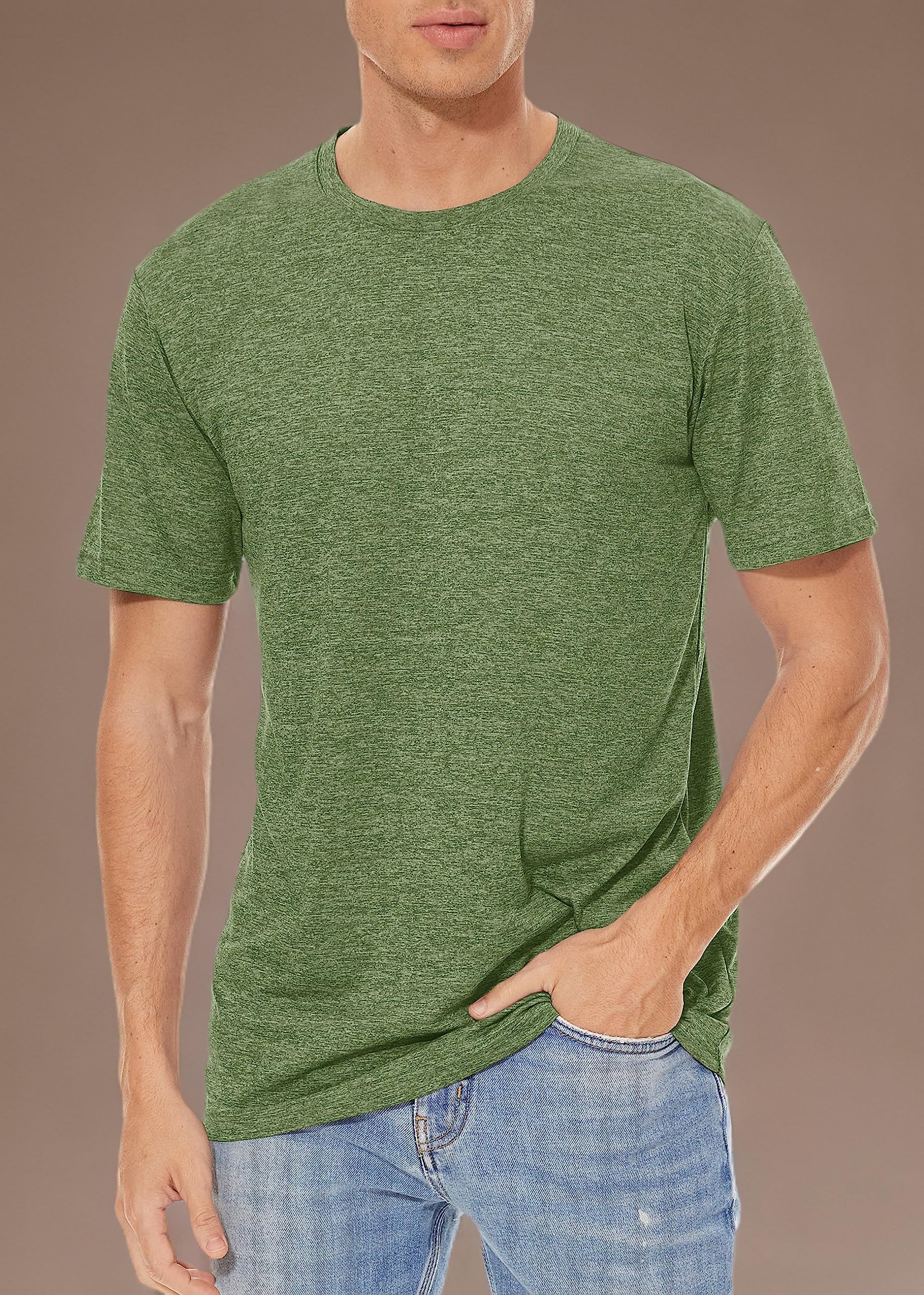 TACVASEN Men's Workout Shirts - Moisture Wicking Short Sleeve Athletic T-Shirt for Running, Gym & Training | Breathable Quick-Dry Crewneck Tee for Active Lifestyle & Outdoor Sports