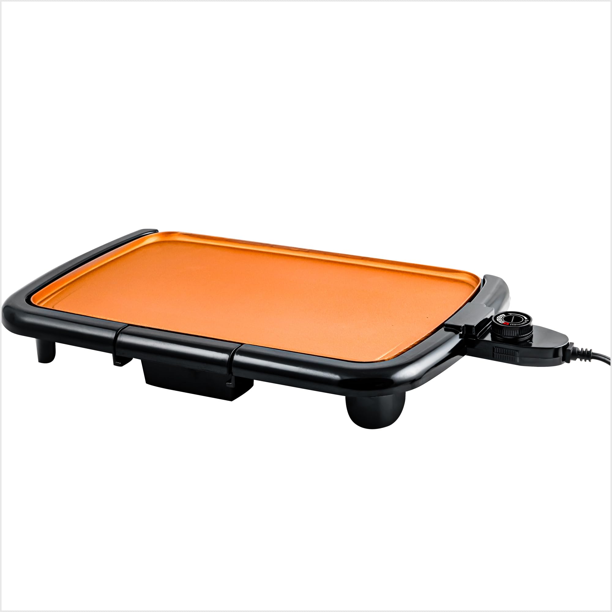 OVENTE Electric Griddle 16 x 10 Inch Non-Stick Surface, Adjustable Temperature Control - Perfect for Pancakes, Burgers, Eggs & More | Indoor Cooking, Breakfast Making, Family Gatherings & Camping Use