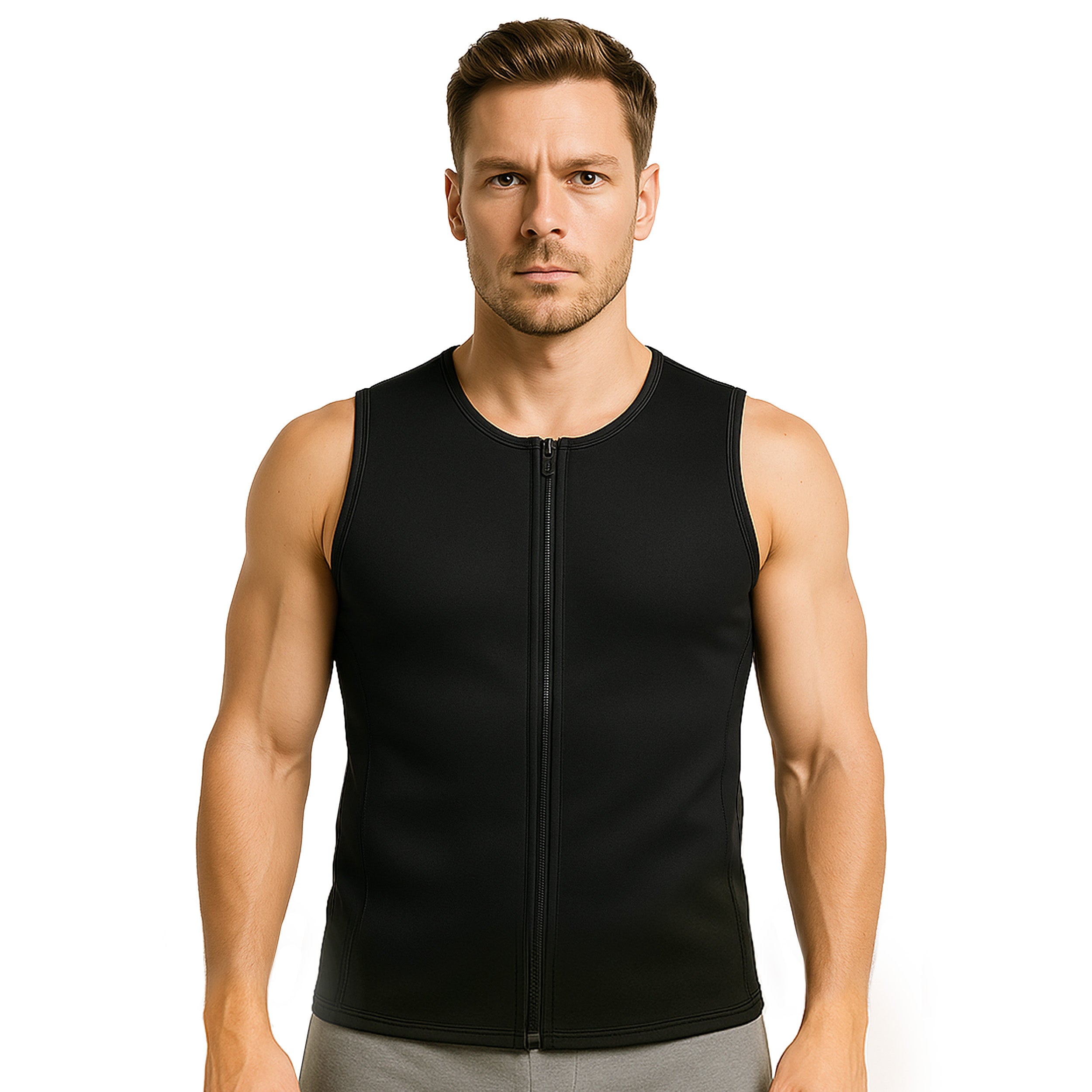 Men's Sauna Vest for Weight Loss & Detox - Sweat Waist Trainer for Workout & Fitness - Perfect for Gym, Running & Home Use