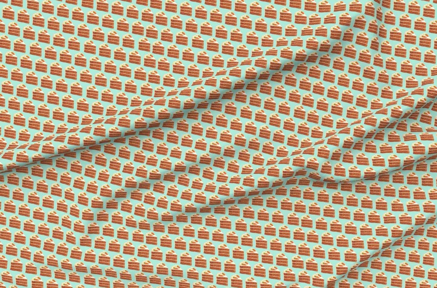 Carrot Cake Vintage Retro Kitsch Food Printed Minky Fabric by The Yard - Easter Baker Decor, Sewing Baby Blankets, Quilt Backing, Plush DIY Projects - Soft & Cozy for Nursery, Home Decor, Crafting