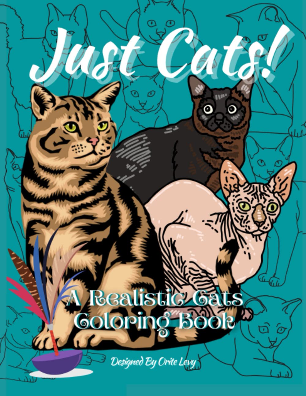 Realistic Cat Coloring Book for Adults - 60+ Large Print Designs for Beginners, Women, Moms & Cat Lovers | Stress Relief & Relaxation Gift Idea | Perfect for Mother's Day, Birthdays & Art Therapy