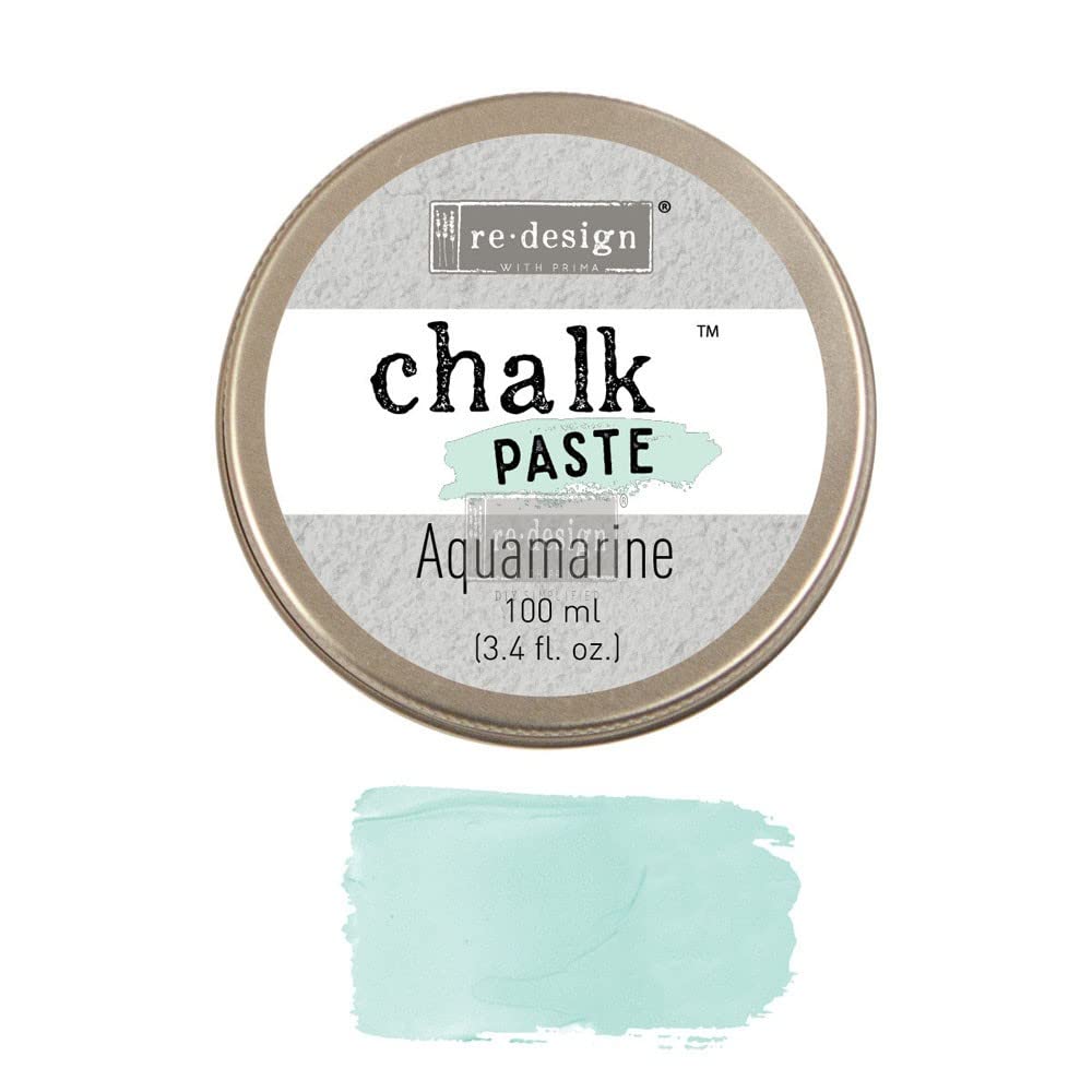 Prima Marketing Inc. Aquamarine Chalk Paste - Premium DIY Scrapbooking & Card Making Supplies for Home Decor, Mixed Media Art, and Craft Projects