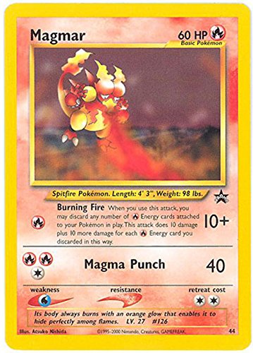 Pokemon Magmar Promo Card #44 - Rare Collectible Trading Card for Pokemon Fans | Perfect for Battles, Trading, and Display