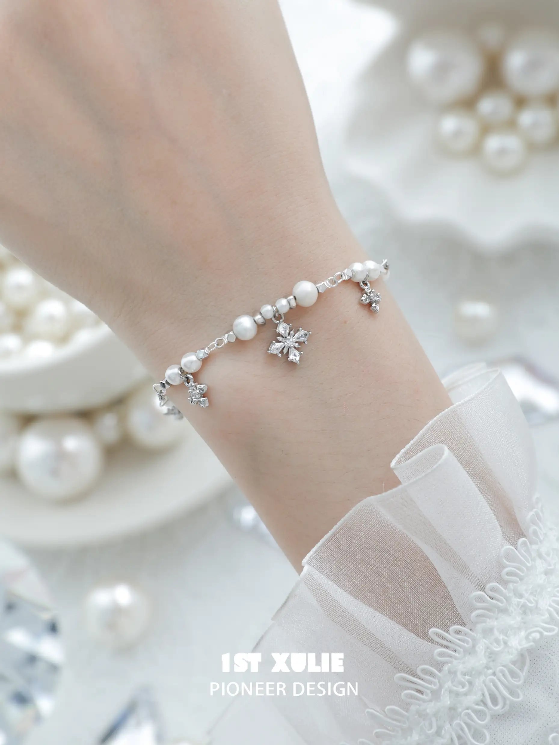 Tears of Mermaid S925 Sterling Silver Bracelet with Pearls & Zircon - Elegant Jewelry for Women, Perfect for Parties, Weddings & Everyday Wear