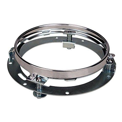 SLK-Customs 7 Inch LED Headlight & Fog Light Kit - DOT Approved Chrome Ring Lights for Harley Davidson Touring, Road King, Ultra Classic, Electra Glide, Street Glide, Heritage Softail, Slim, Deluxe & Fatboy - Perfect for Night Riding & Enhanced Visibility