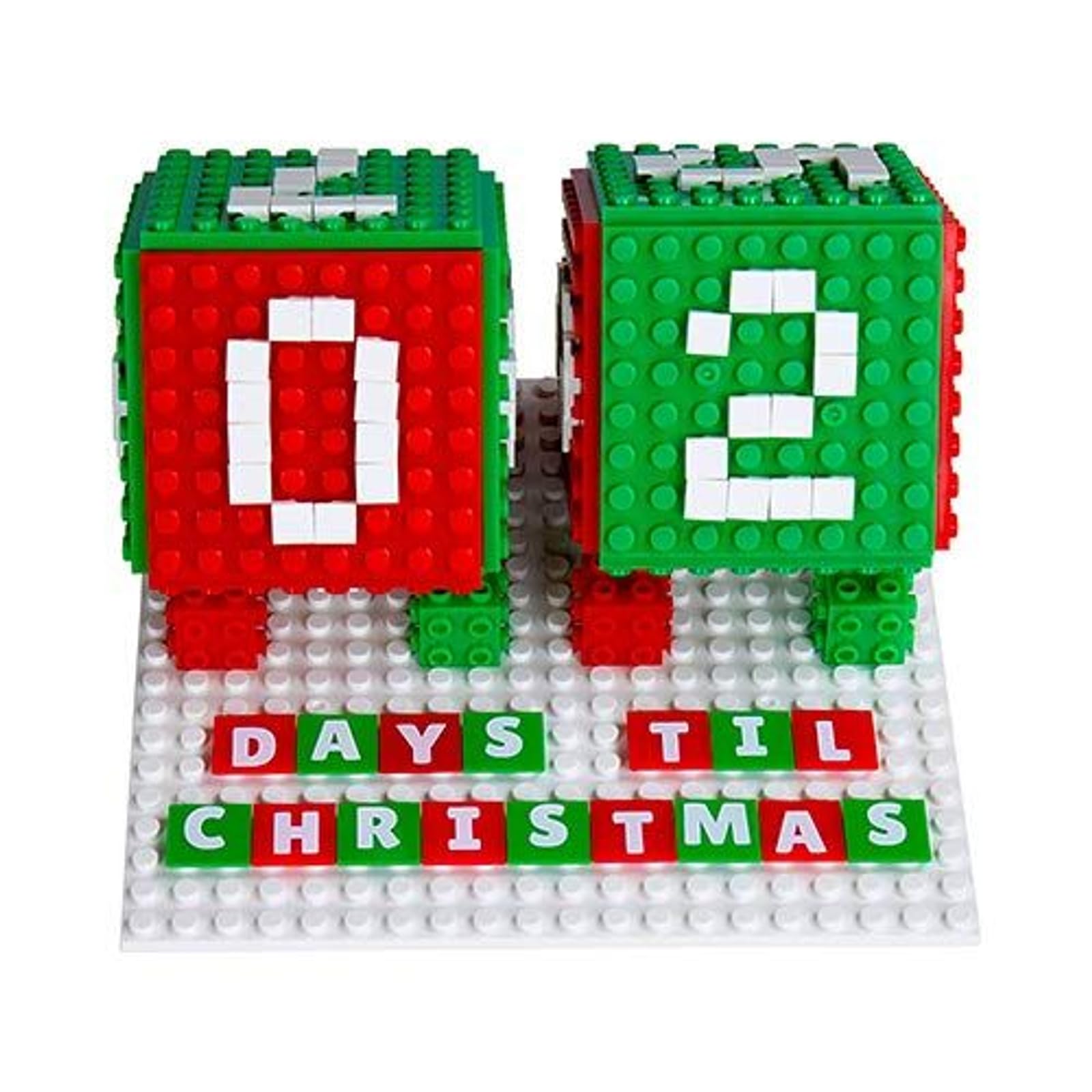 Strictly Briks 24-Day Advent Calendar Set - 713 Pieces, LEGO Compatible Building Blocks with Baseplates, 1x1 Pixels & 3D Briks | STEM Educational Toy for Kids | Perfect for Christmas Countdown, Holiday Decor & Creative Play