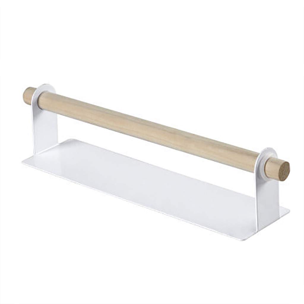 Stick-On Under Cabinet Paper Towel Holder - Space Saving Kitchen & Bathroom Organizer (White) | Perfect for Small Spaces, RVs, Dorms & Apartments