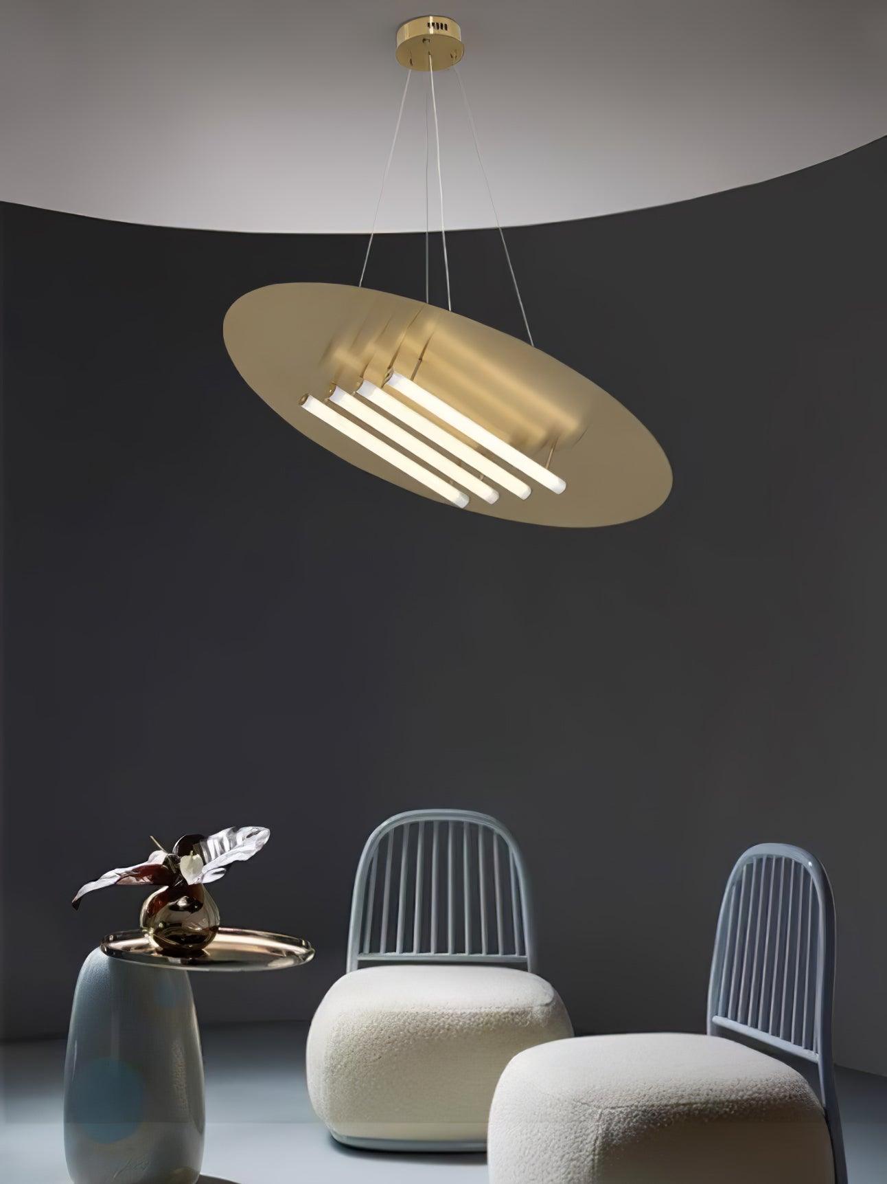 Modern Big Disc Pendant Light - Minimalist Ceiling Lamp for Dining Room, Kitchen Island & Living Room Decor