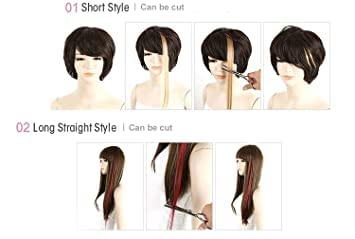 Wizme Colored Hair Streak Extensions for Women & Kids - 2-Pack Clip-in Hair Highlights (Magenta) | Fun Party, Cosplay & Costume Accessories