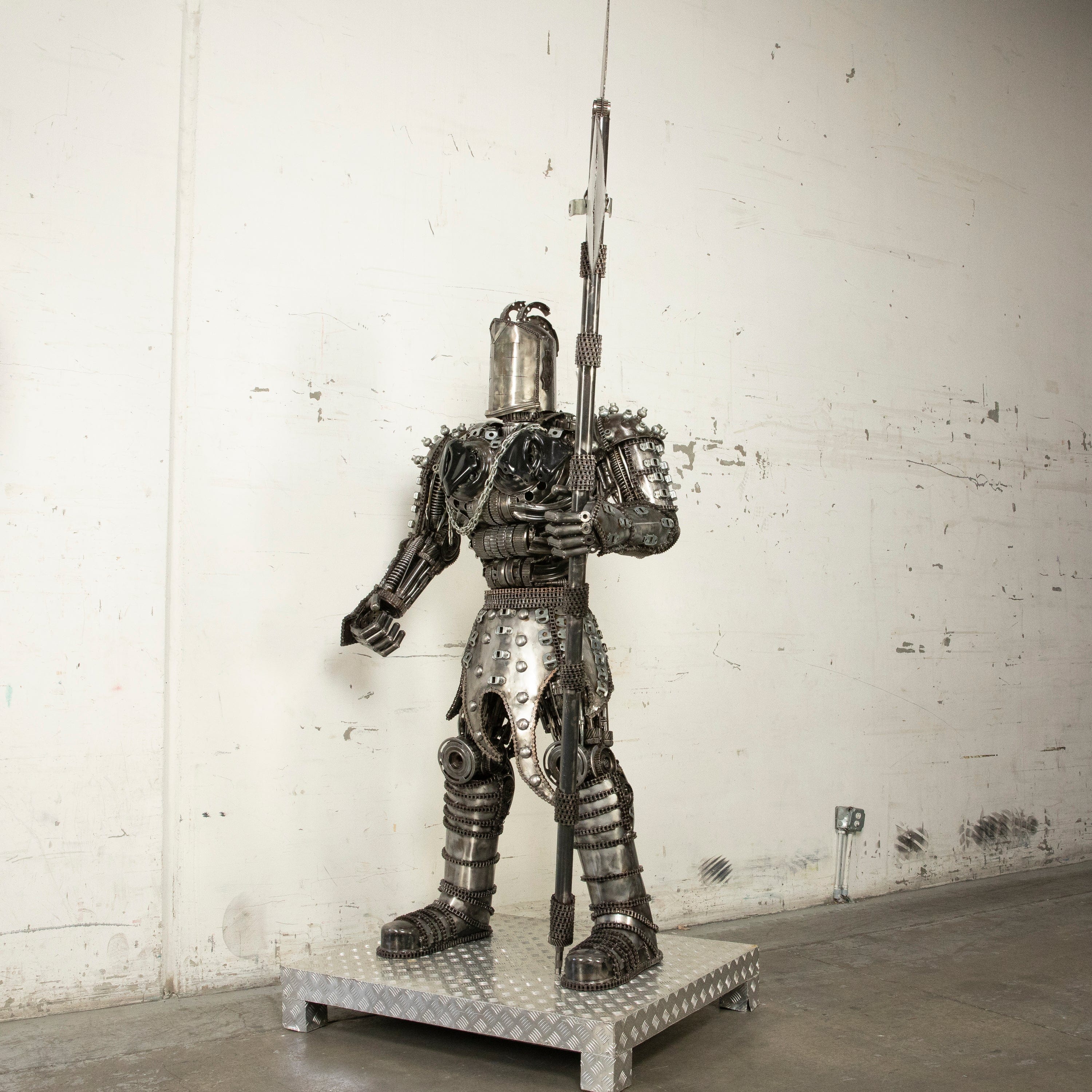 79 Knight Inspired Recycled Metal Wall Art Sculpture - Medieval Home Decor for Living Room, Office & Man Cave