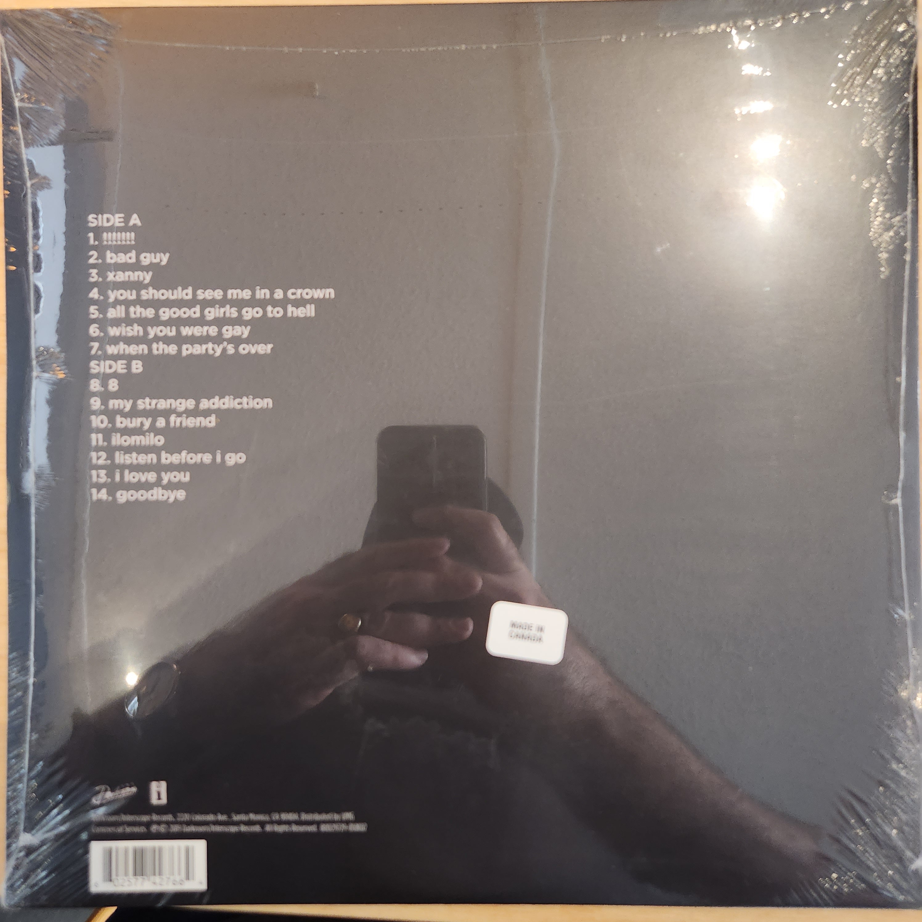 Billie Eilish - When We All Fall Asleep, Where Do We Go? Vinyl Record LP | Limited Edition Music Album for Home Collection & Party Playback