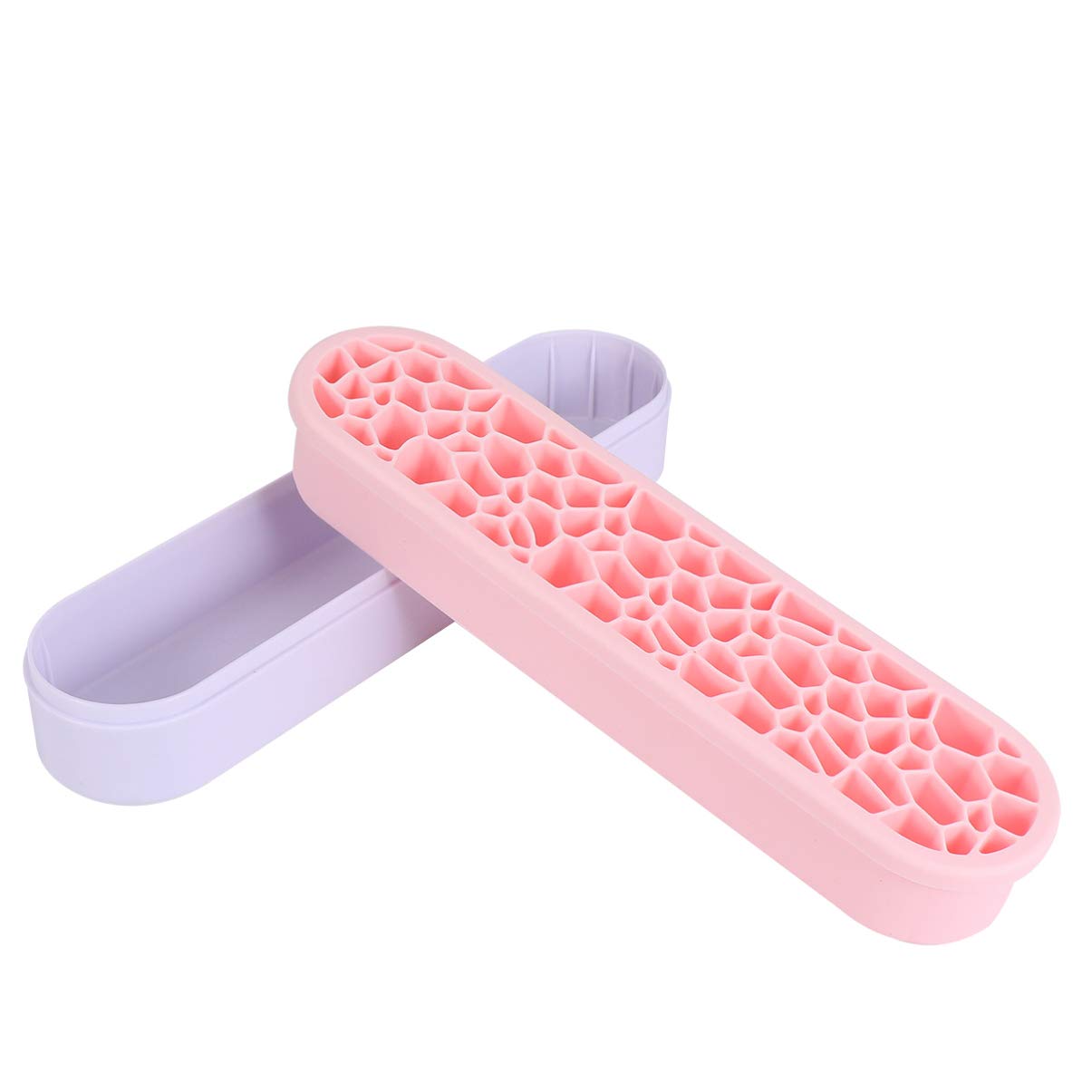 HEALLILY Silicone Makeup Brush Holder & Organizer - Cosmetic Brush Stand for Women | Portable Makeup Storage Box for Travel, Home Vanity & Salon Use