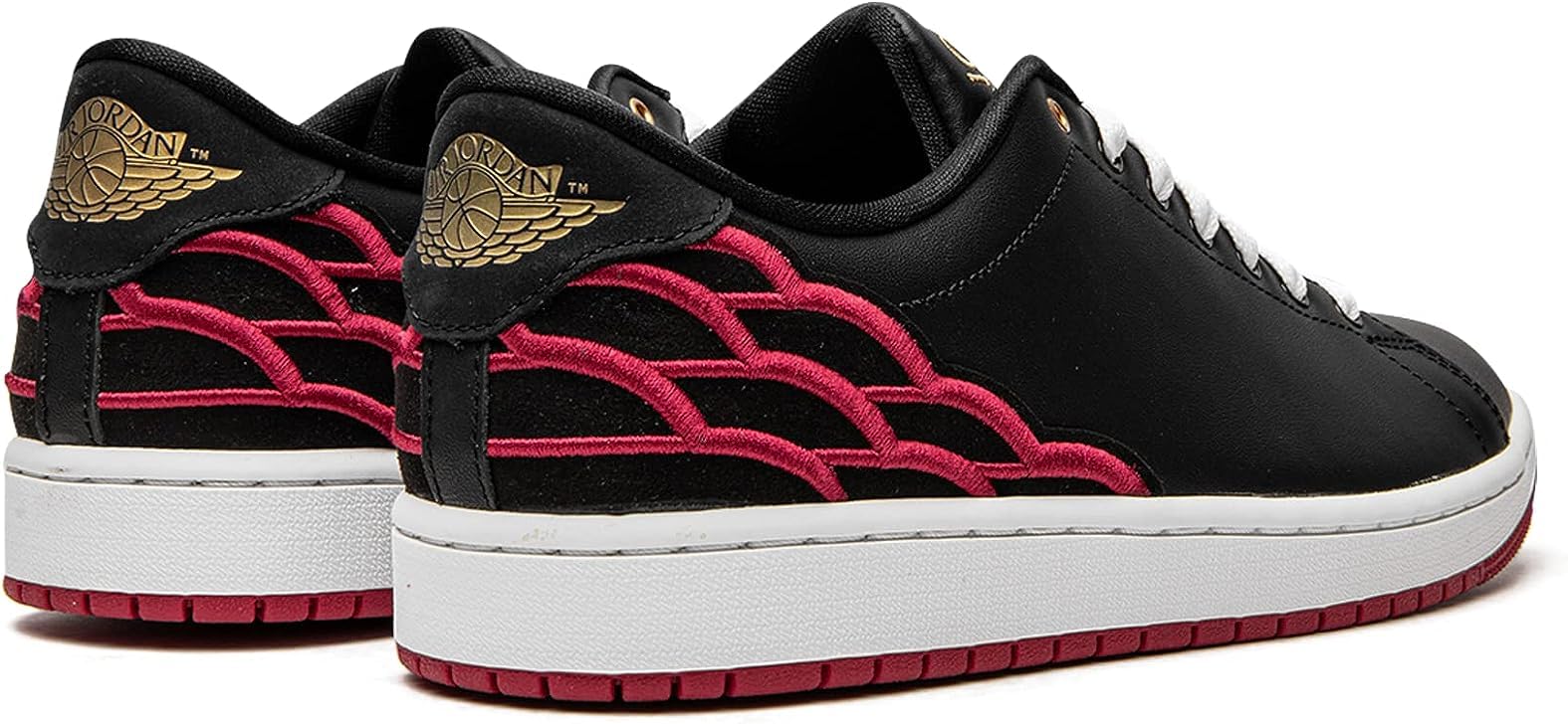 Jordan Men's Air 1 Centre Court Basketball Shoes - Black/Mystic Hibiscus-White - Size 11.5 | High-Performance Sneakers for Streetwear, Casual & Court Play