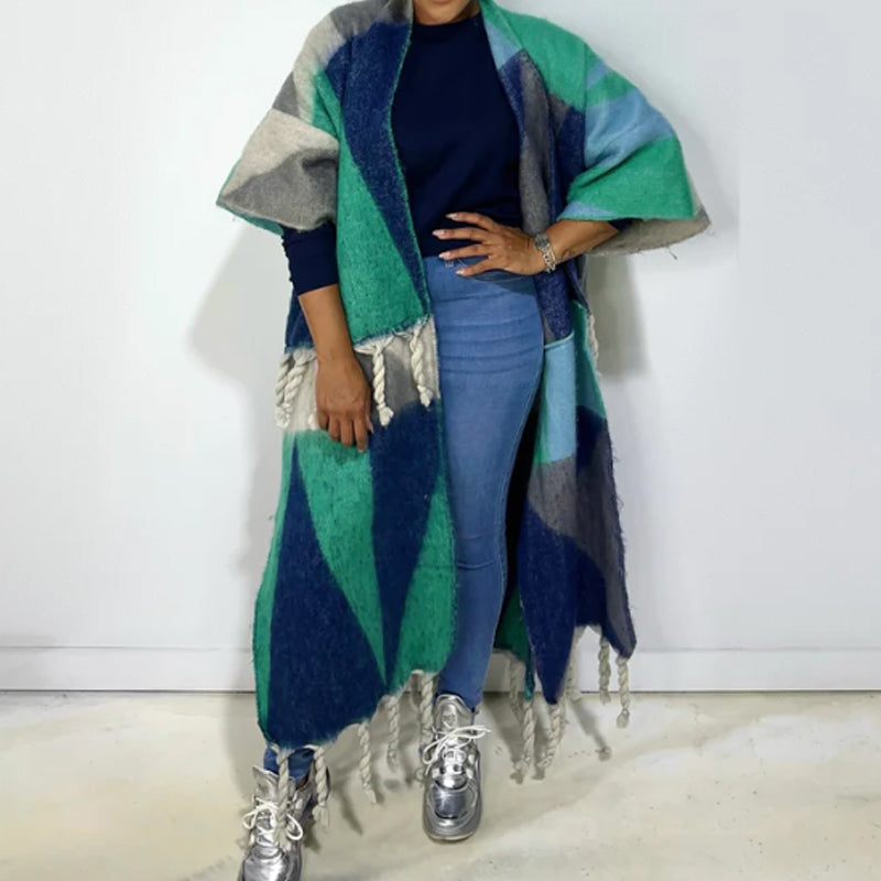 Stylish Multicolor Double-Sided Printed Scarf Shawl - Lightweight Fashion Accessory for Women, Perfect for Fall & Winter Outfits, Office Wear and Special Occasions