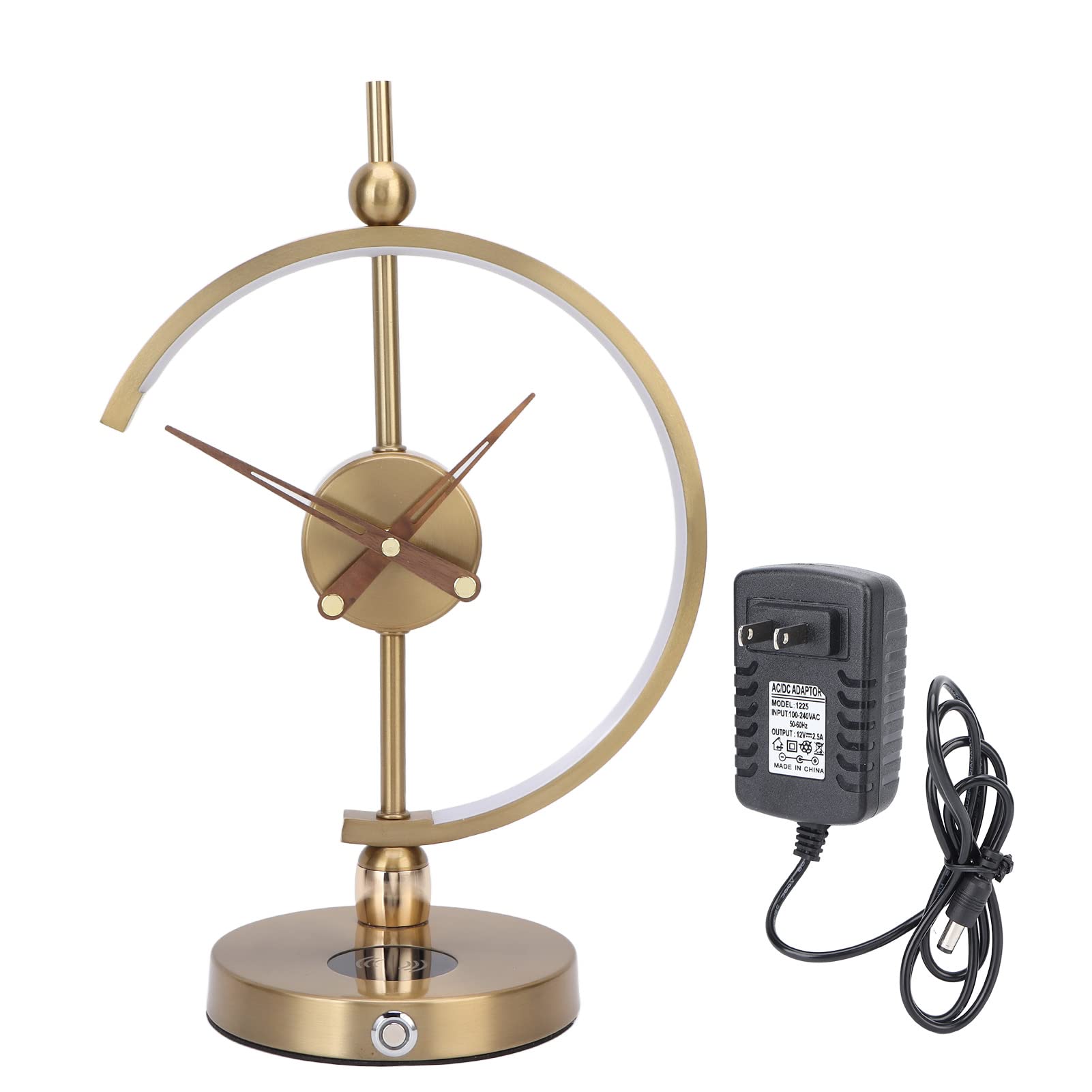 Zerodis LED Desk Lamp with Digital Clock - Stylish Silent Table Lamp for Home Office, Reading, Study & Work - 2W AC 100-240V, Adjustable Brightness - Perfect for Nightstands, Dorm Rooms & Workspaces (#1)