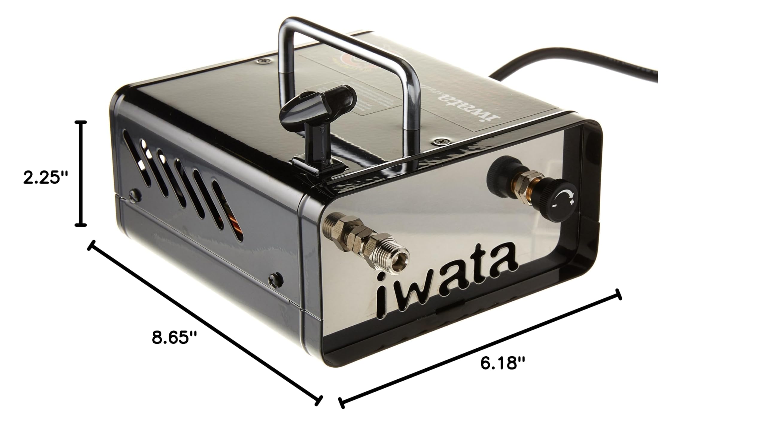 Iwata-Medea Studio Series Ninja Jet Single Piston Air Compressor - Professional Airbrush Compressor for Artists, Hobbyists & Tattoo Artists - Perfect for Miniature Painting, Model Building & Cosmetic Airbrushing