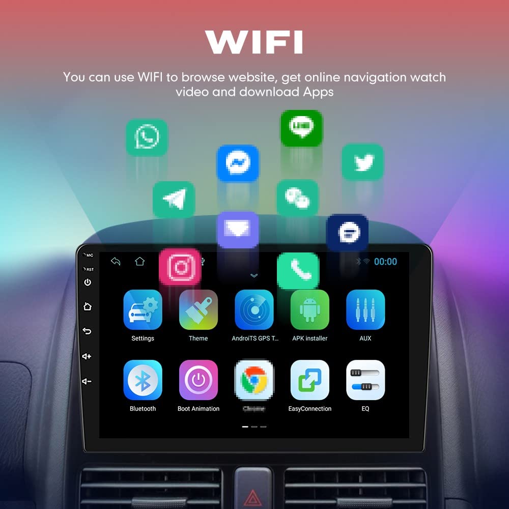 2GB RAM 64GB ROM Android 10.0 Car Stereo with Wireless CarPlay & Android Auto - 10.1