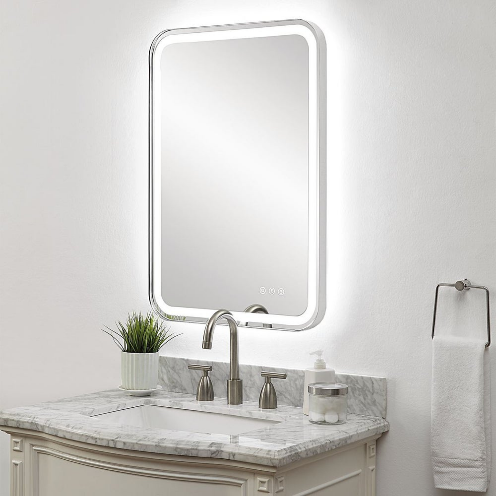 Crofton LED Lighted Vanity Mirror with Adjustable Brightness - Perfect for Makeup, Skincare & Grooming at Home or Travel