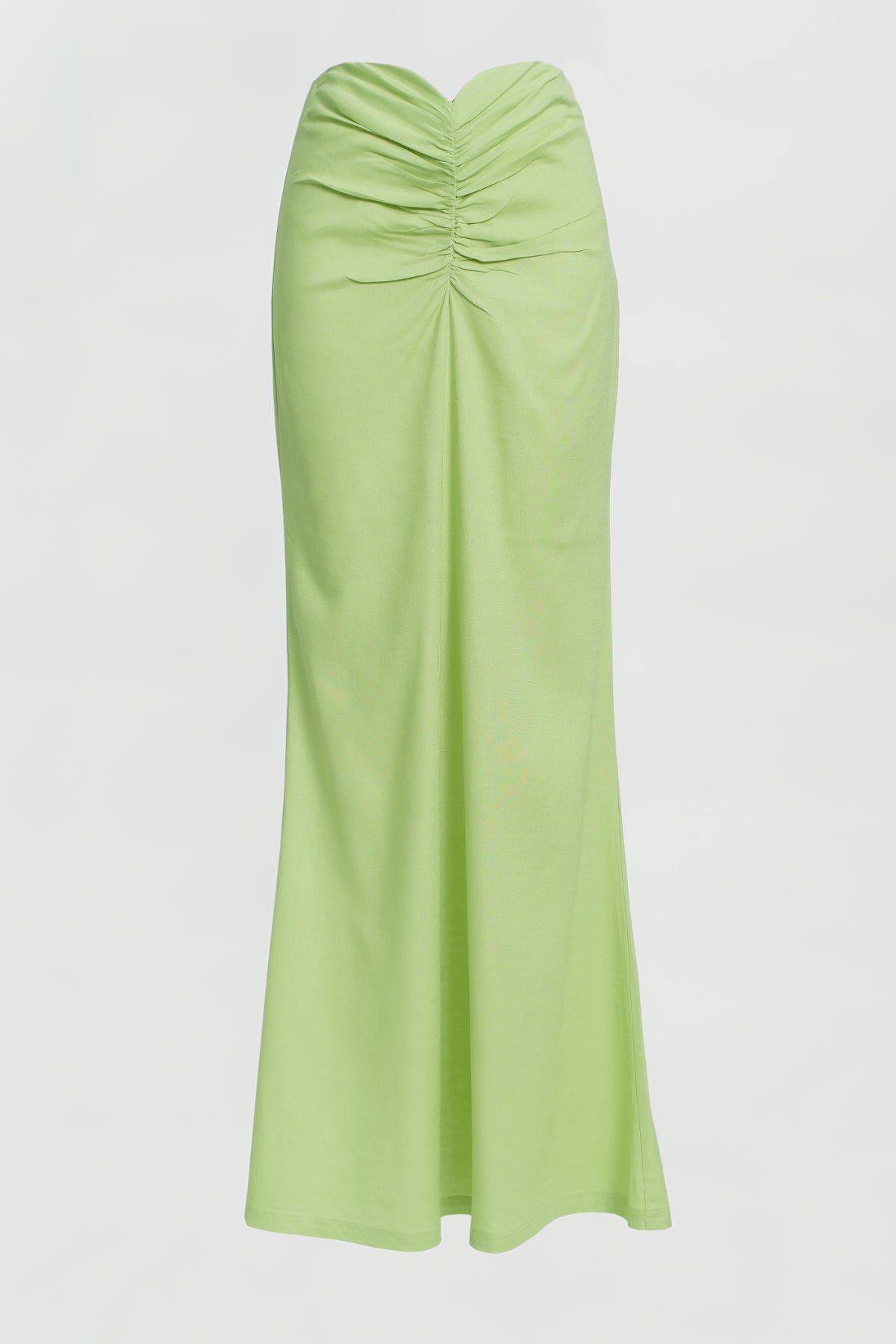 Bella Linen Maxi Skirt for Women - Flowy Lime Green Summer Skirt - Boho Beach Dress, Casual Outfit & Vacation Wear
