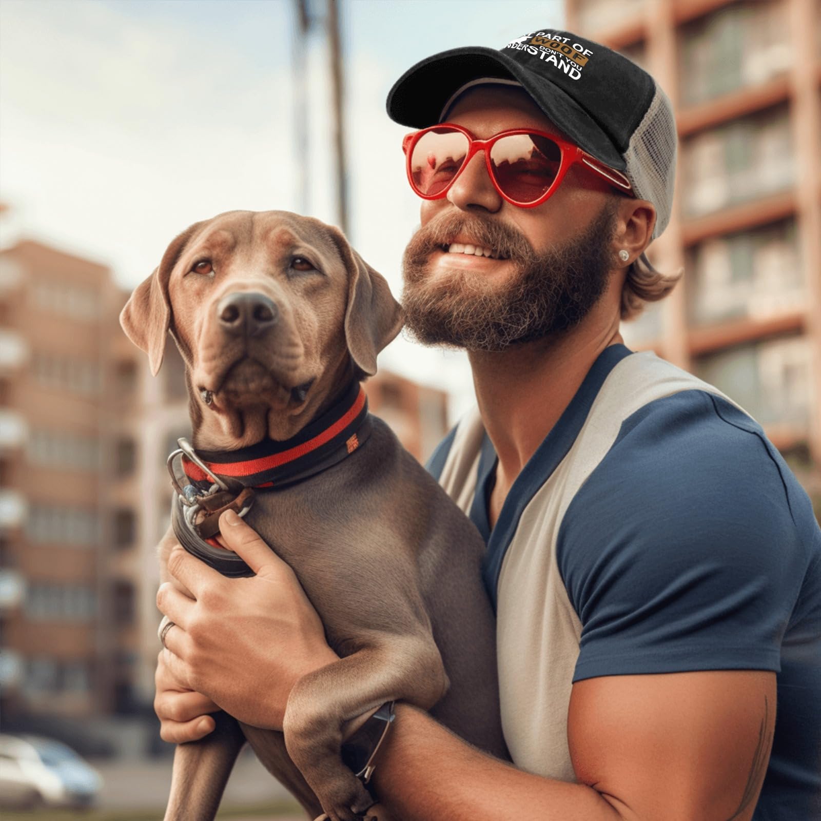 Funny Dog Lover Trucker Hat - All Black Women's Baseball Cap for Camping, Golf, Hiking - Perfect Gift for Female Outdoor Enthusiasts | Great for Adventures, Sports & Casual Wear