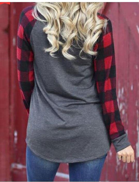 Women's Christmas Movie Watching Long Sleeve Raglan T-Shirt with Snowman & Plaid Design - Cozy Holiday Loungewear for Family Gatherings