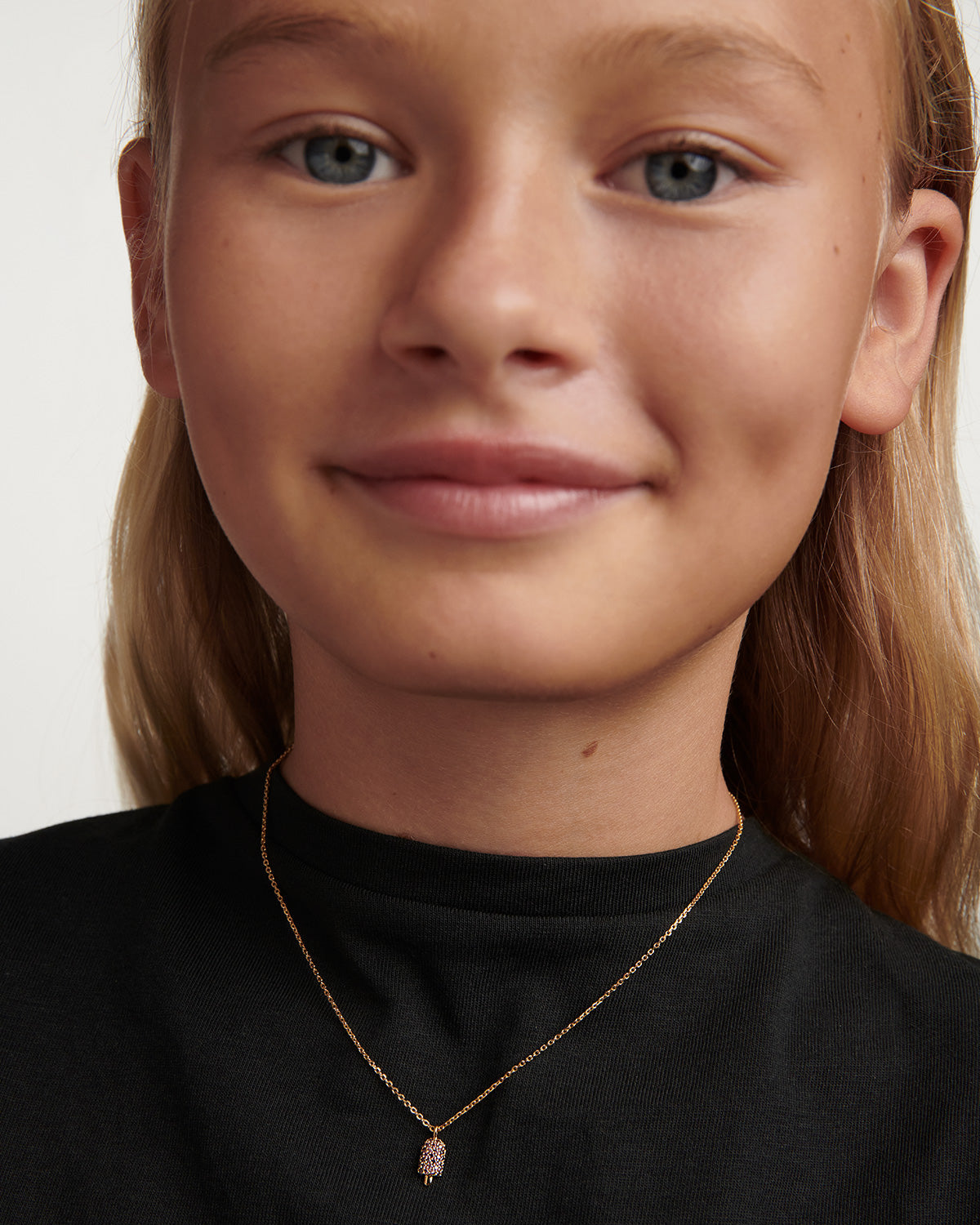 GRID 1 Popsicle Gold Necklace - 14K Gold Plated Dainty Ice Cream Pendant Necklace for Women - Perfect for Summer, Beach & Casual Wear