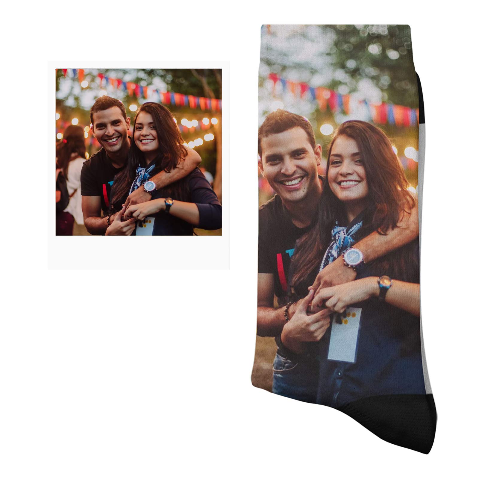 Custom Photo Socks - Personalized Socks with Your Pictures | Unique Novelty Gift for Birthdays, Anniversaries & Holidays | Wear Your Happy Memories Daily