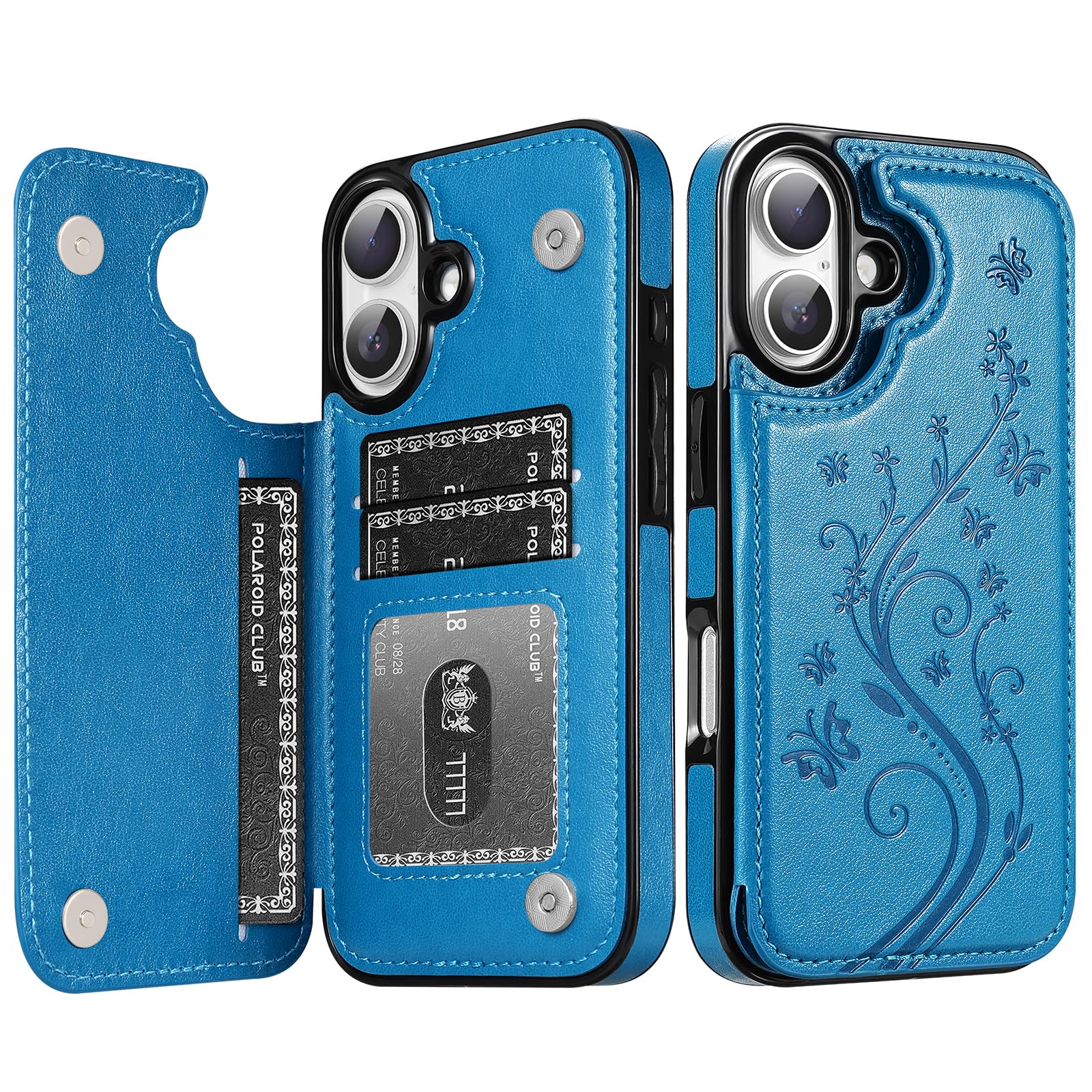 Korecase iPhone 16 Wallet Case with Credit Card Holder - PU Leather Magnetic Flip Cover for iPhone 16 6.1