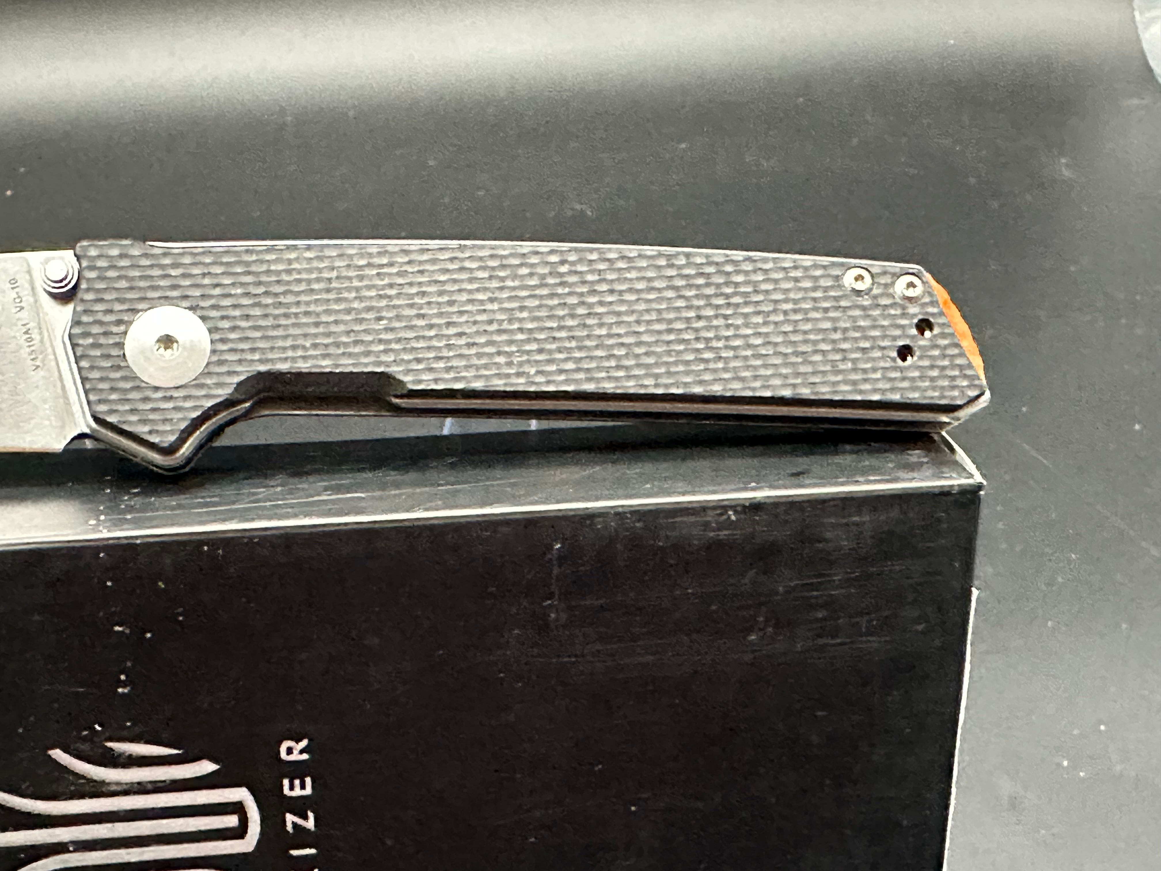 Kizer Domin Ki4516A1 Folding Pocket Knife - VG-10 Stainless Steel Blade, Stonewash Finish, G10 Handle - EDC, Camping, Outdoor Survival Gear
