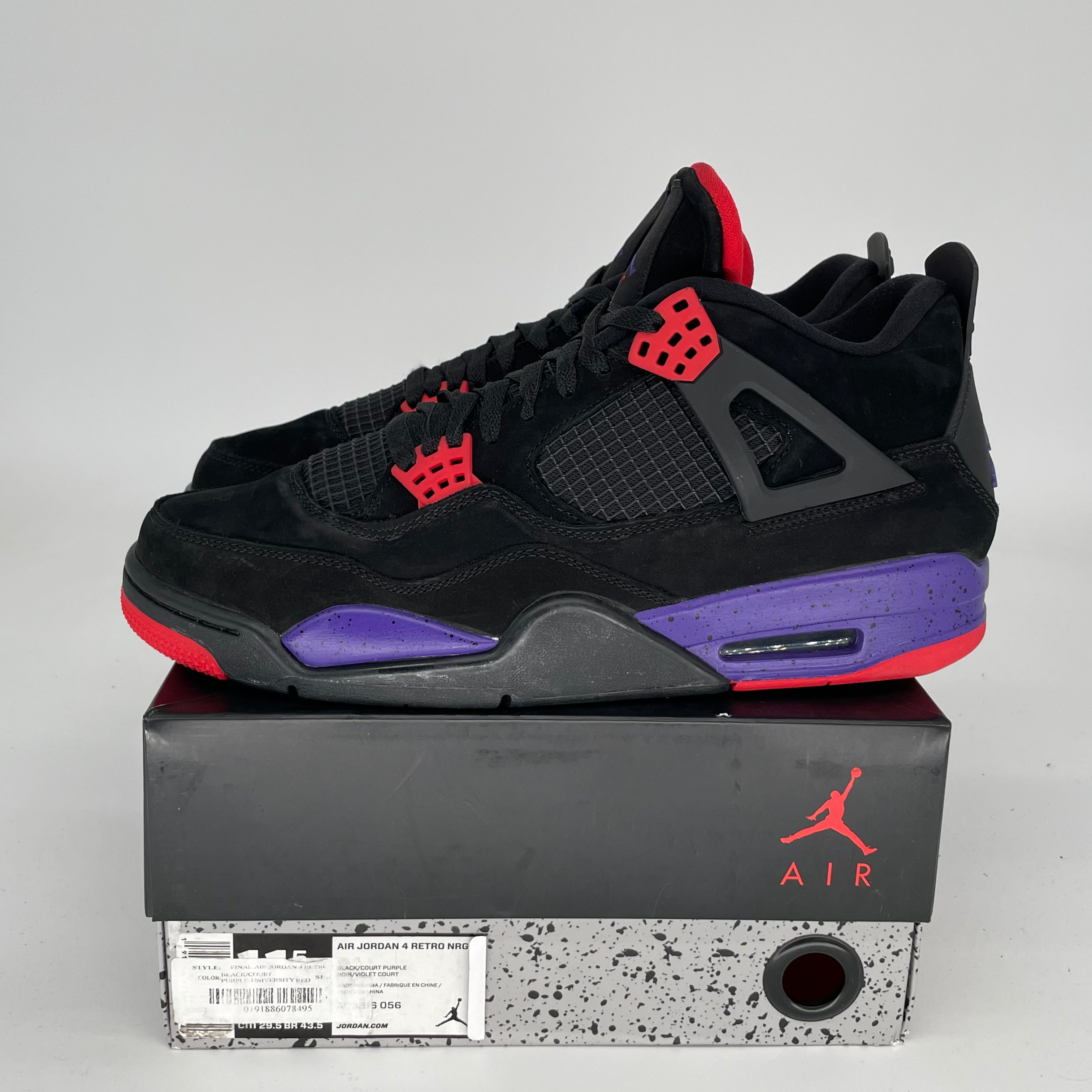 AIR JORDAN 4 RAPTORS DRAKE Men's Basketball Shoes Size 11.5 - AQ3816-056 | Retro Sneakers for Streetwear & Basketball Games