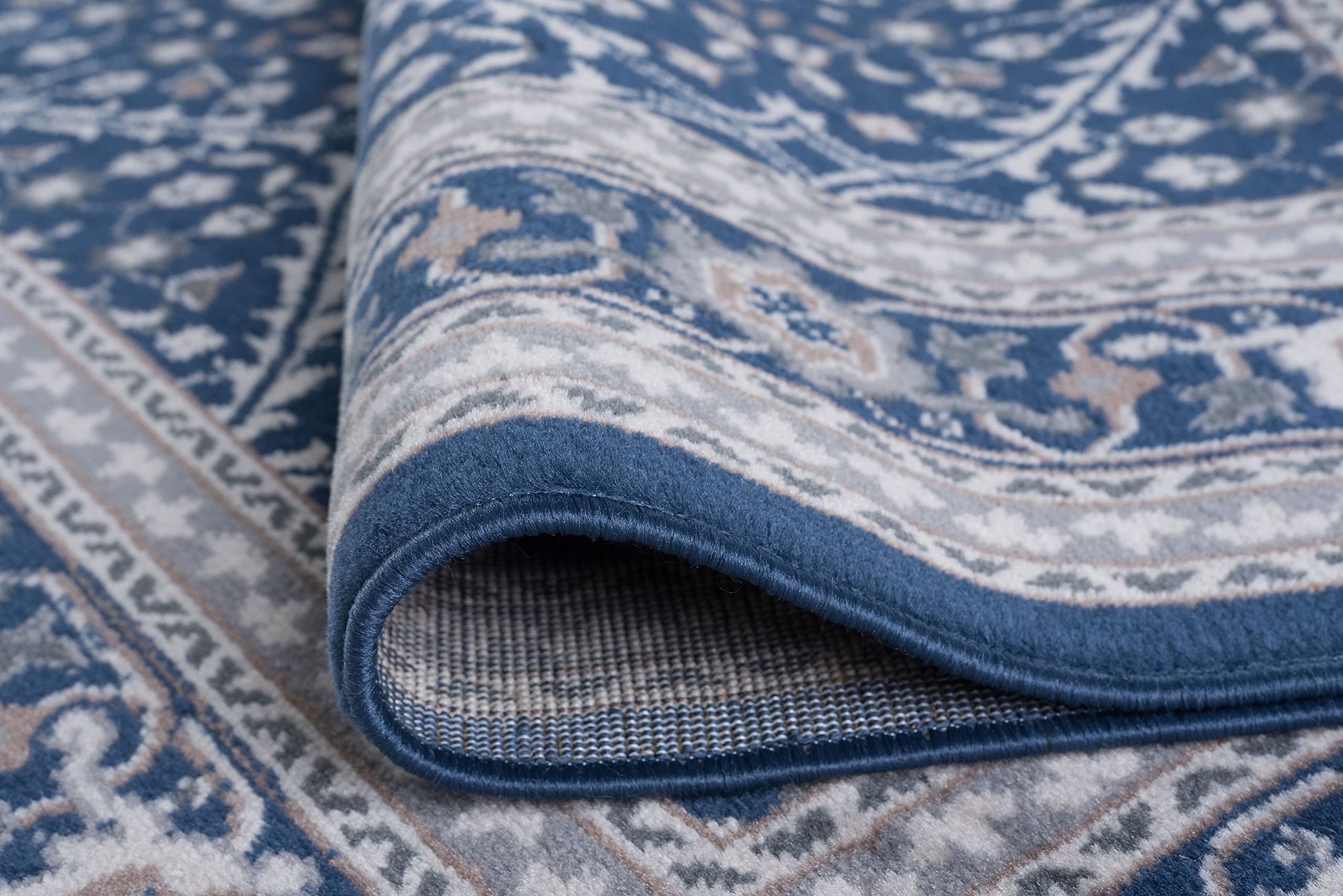 Navy Blue 6ft Round Modern Area Rug - Soft Indoor Carpet for Living Room, Dining Room, Bedroom, Kitchen & Entryway - Contemporary Home Decor - Perfect for Cozy Spaces & High Traffic Areas