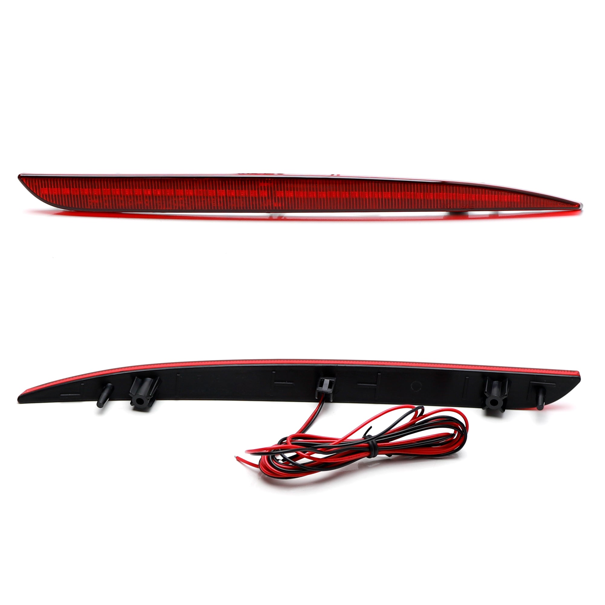 Dark OE Red Lens Full LED Rear Bumper Reflector Lights for 2015-2023 Chrysler 300 - Upgrade Your Car's Safety & Style at Night Driving
