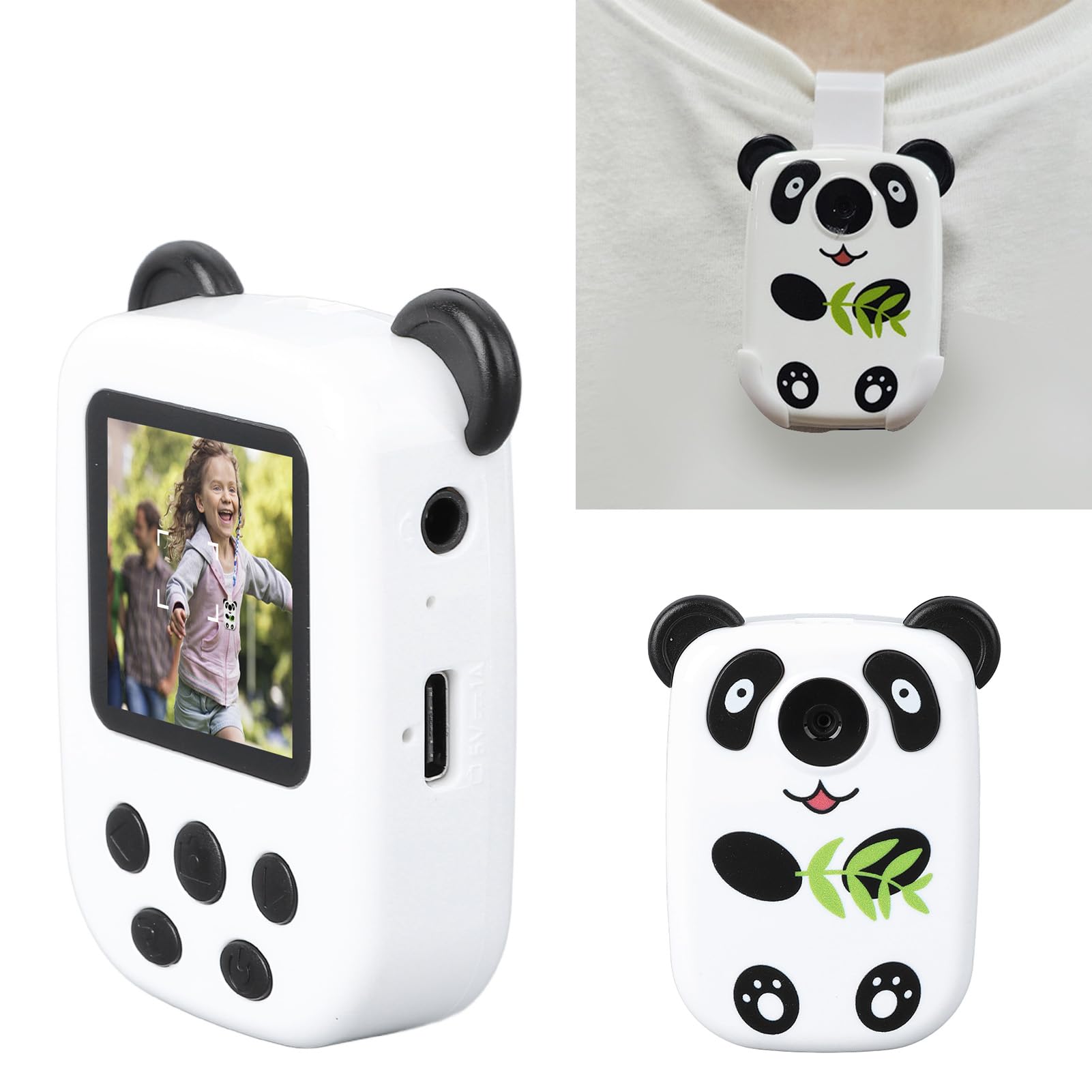 Plyisty Kids Camera - 12MP 1080P Panda Cartoon Digital Camera for Boys & Girls with MP3 Player, Easy-to-Use Point & Shoot Camera for Toddlers - Perfect for Birthday Gifts, Travel Adventures & First Photography Experiences