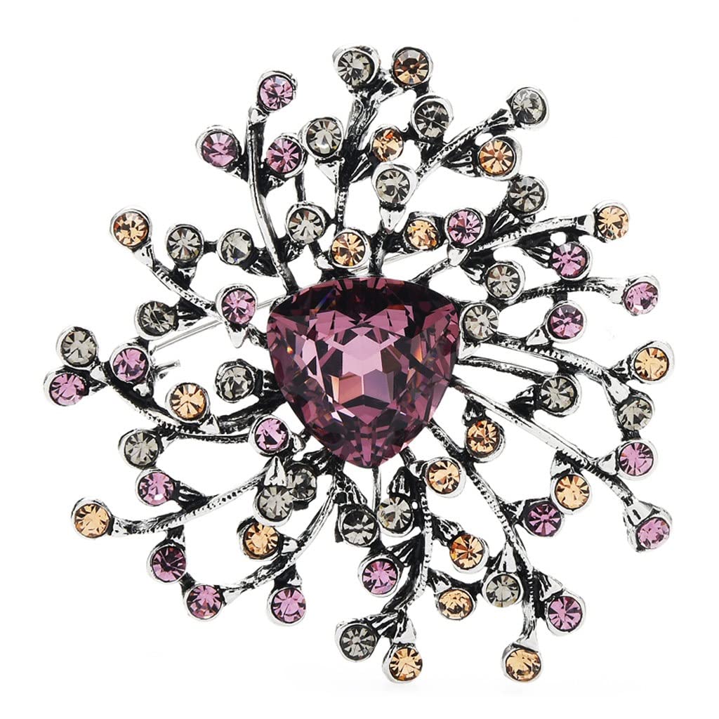 Sparkling Rhinestone Firework Flower Brooch Pin for Women & Men - Elegant Wedding, Prom, Party Accessory (Gold/Silver) - Perfect for Bridal Bouquets, Lapel Pins, Gift Boxes & Special Occasions