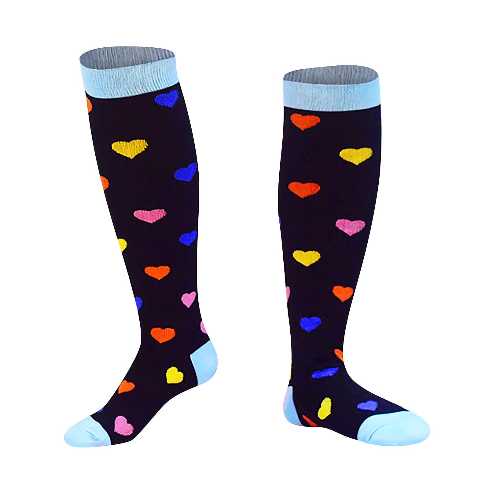 Compression Socks for Women & Men - Elastic Sports & Running Socks for Hiking, Cycling & Workout - Breathable Calf Support Socks for Active Lifestyle & Daily Wear