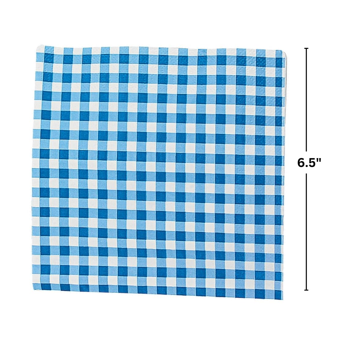 Premium Blue Gingham Luncheon Napkins - Bulk Set of 48 - Elegant Party & Event Tableware Supplies for Weddings, Picnics, and Dinner Parties