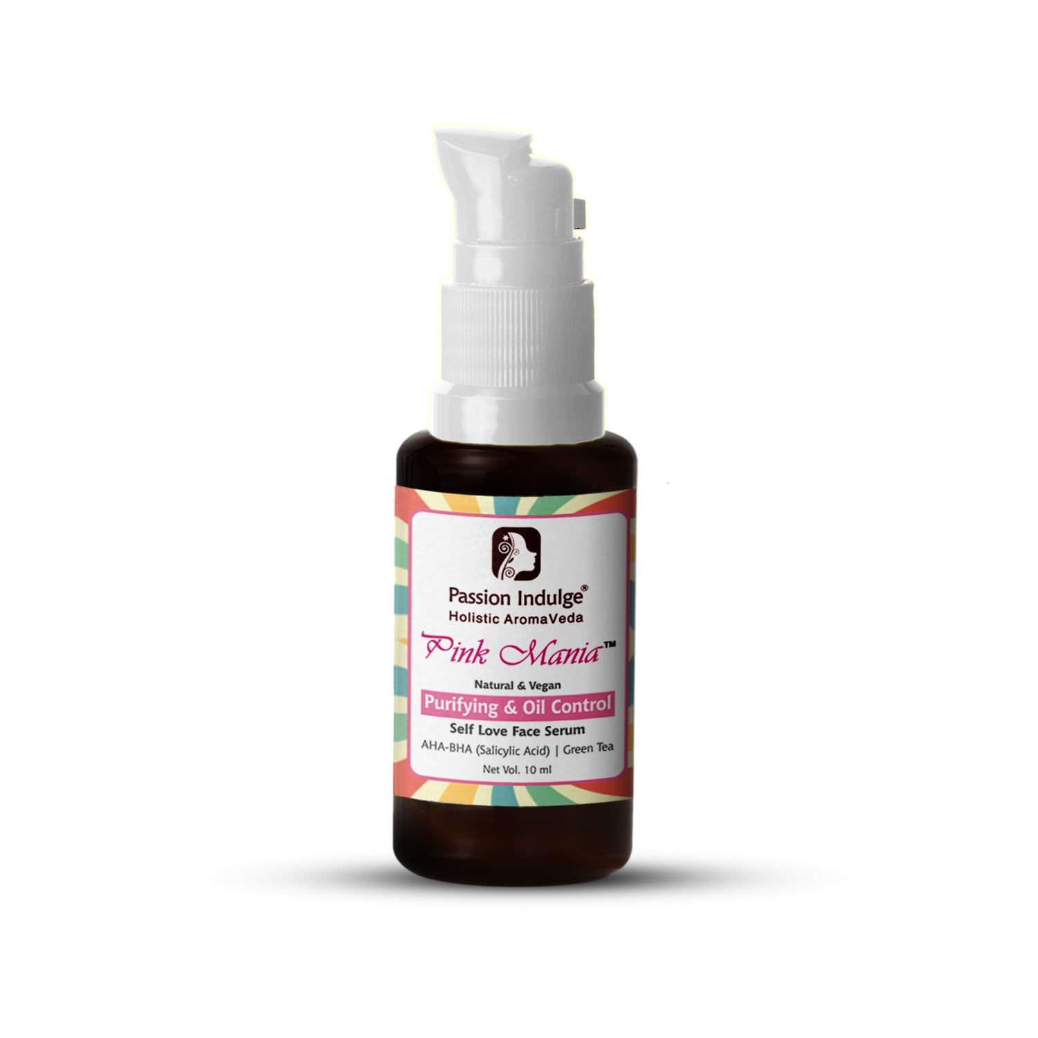 Passion Indulge AHA BHA Face Serum for Acne & Oily Skin | Turmeric & Green Tea Infused Skin Purifying Serum | Reduces Acne Redness & Controls Oil | Suitable for All Skin Types - 10ml | Daily Skincare Routine for Clear, Balanced Complexion