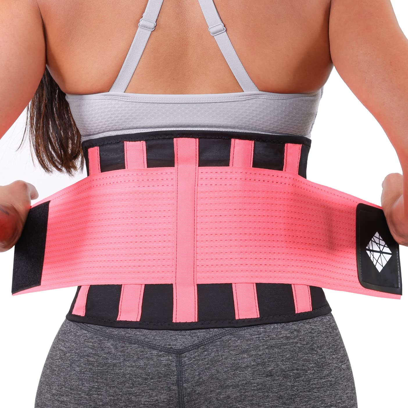 Ultra Thin Adjustable Back Brace for Women - Lower Back Pain Relief, Flexible & Supportive Pink Lumbar Support Belt - Perfect for Work, Exercise & Daily Comfort