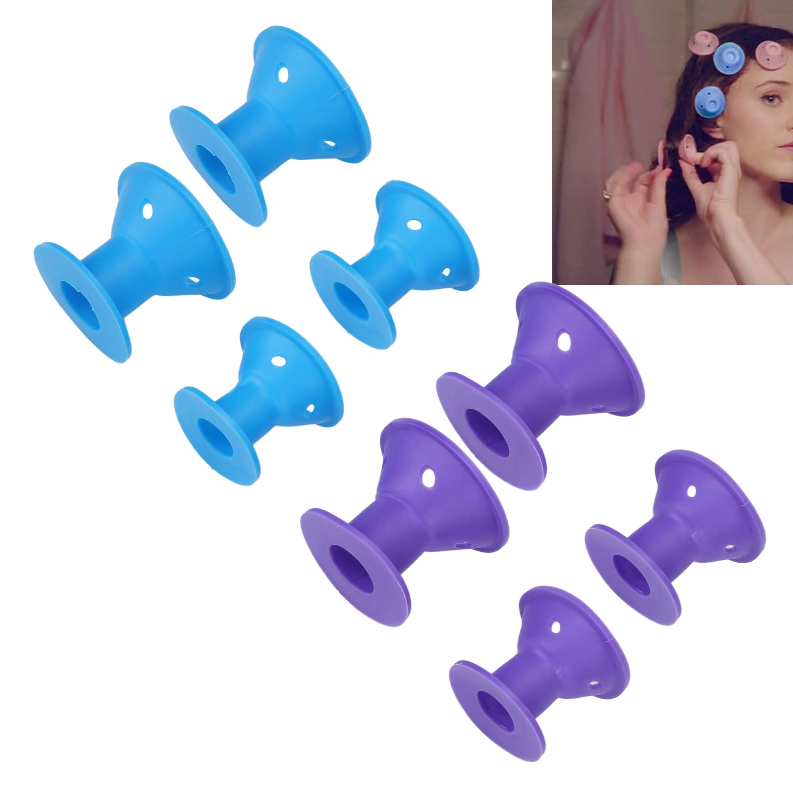 20pcs Silicone Hair Curlers for Women - Soft Mushroom Hair Rollers for Short, Medium & Long Hair DIY Styling - Perfect for Home, Salon & Travel Use