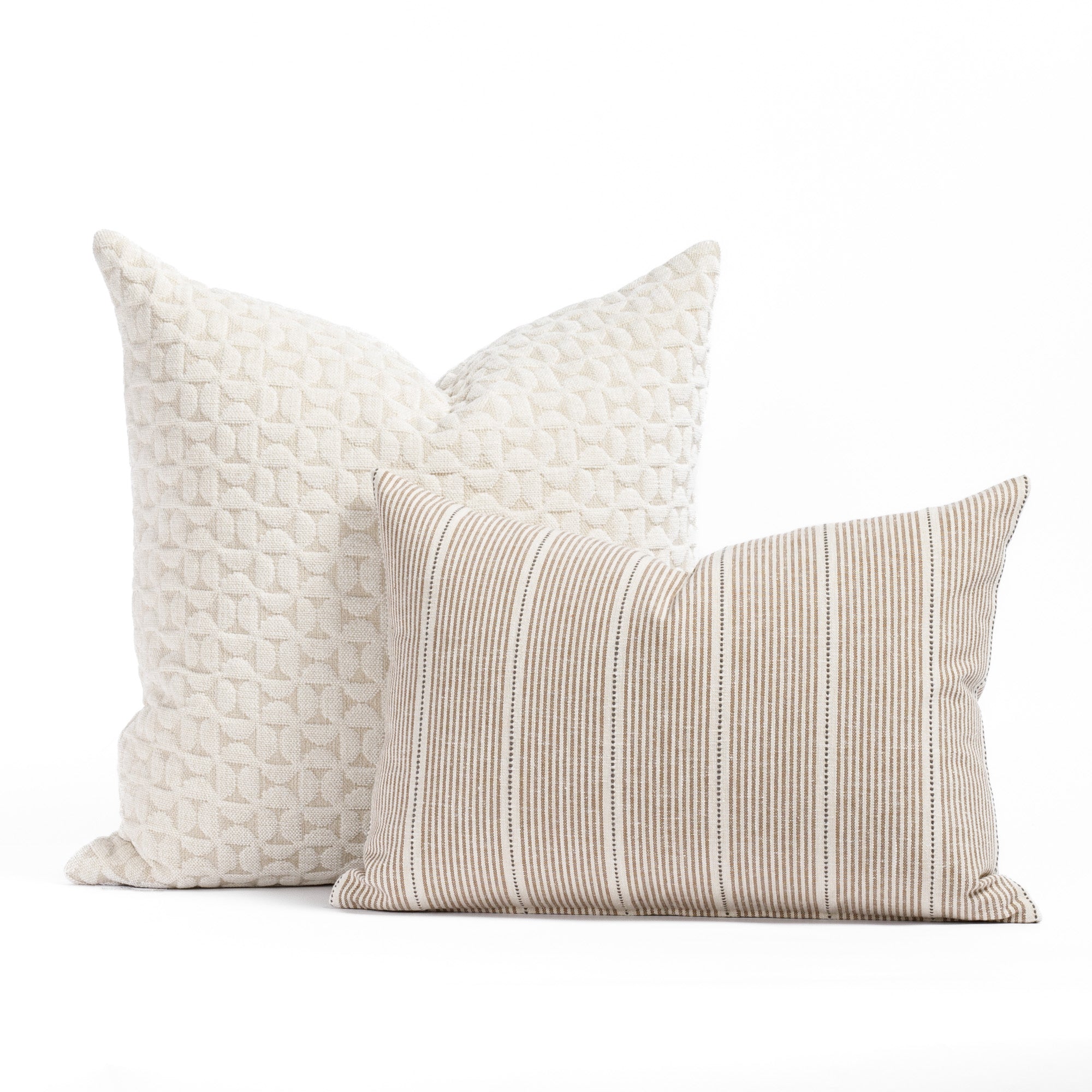 Harper Stripe 14x20 Lumbar Pillow for Couch & Bed - Coffee Brown Decorative Throw Pillow - Perfect for Living Room, Bedroom, and Home Decor